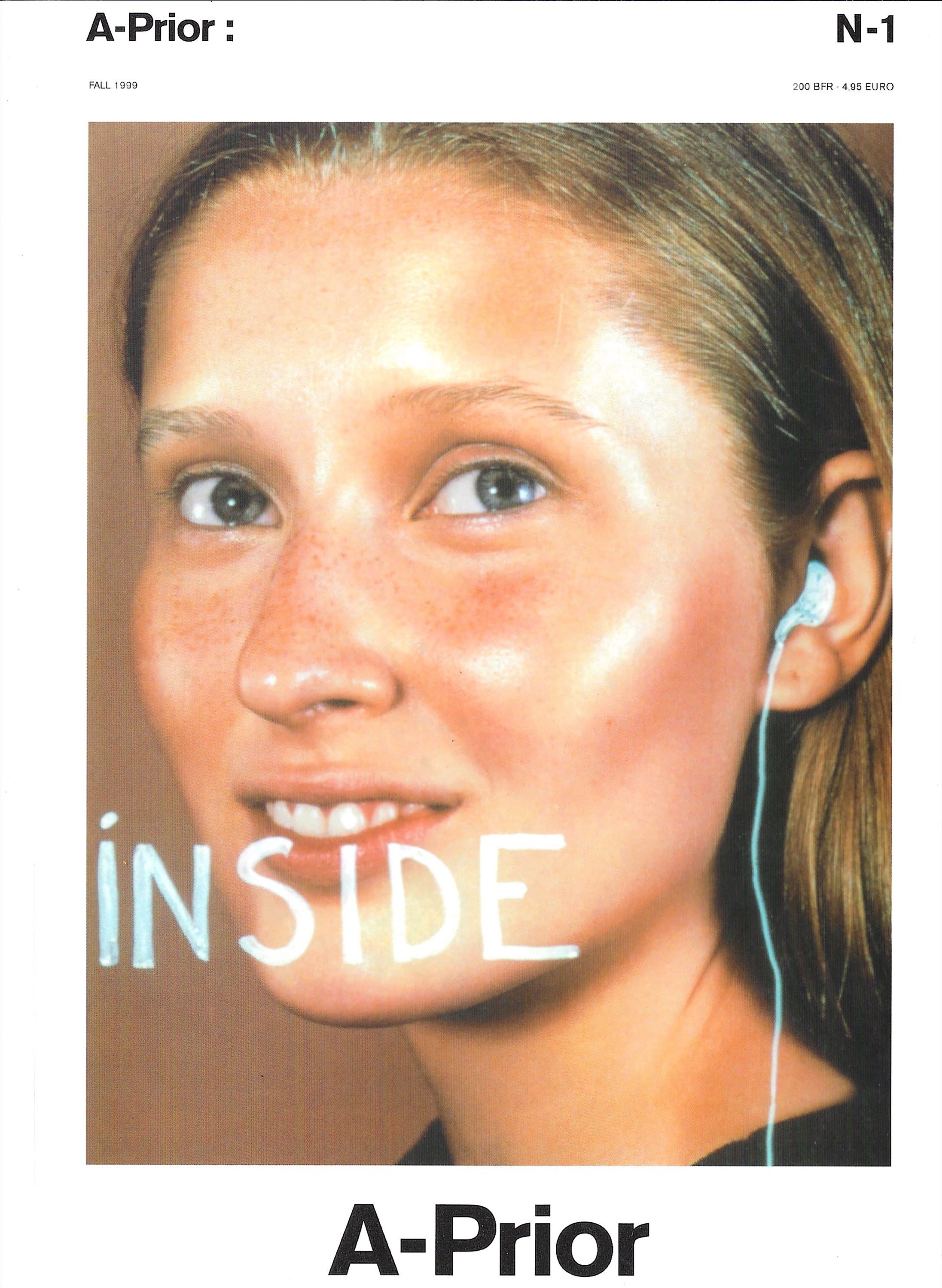 Cover van het eerste nummer van A Prior met werk van Dora García, 1999