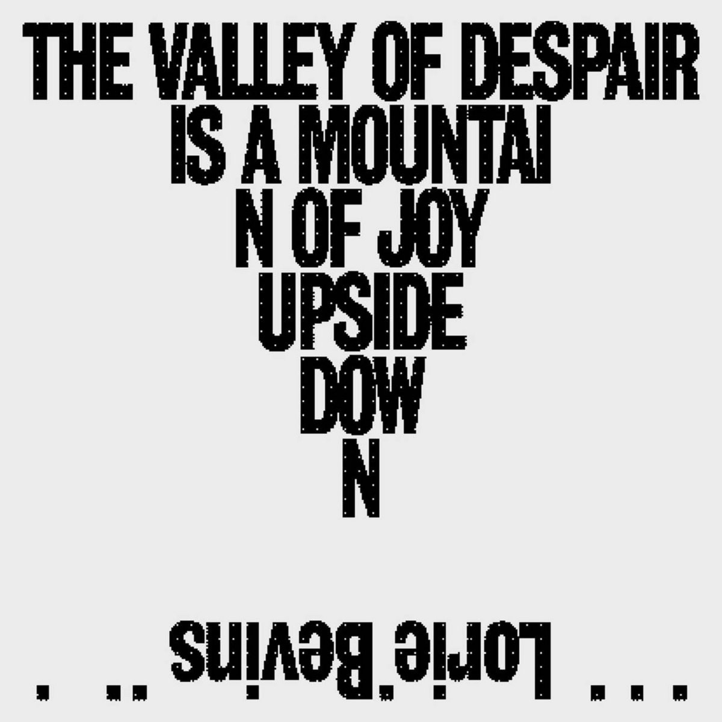 The valley of despair is a mountain of joy upside down , Lorie Bevins, 2022