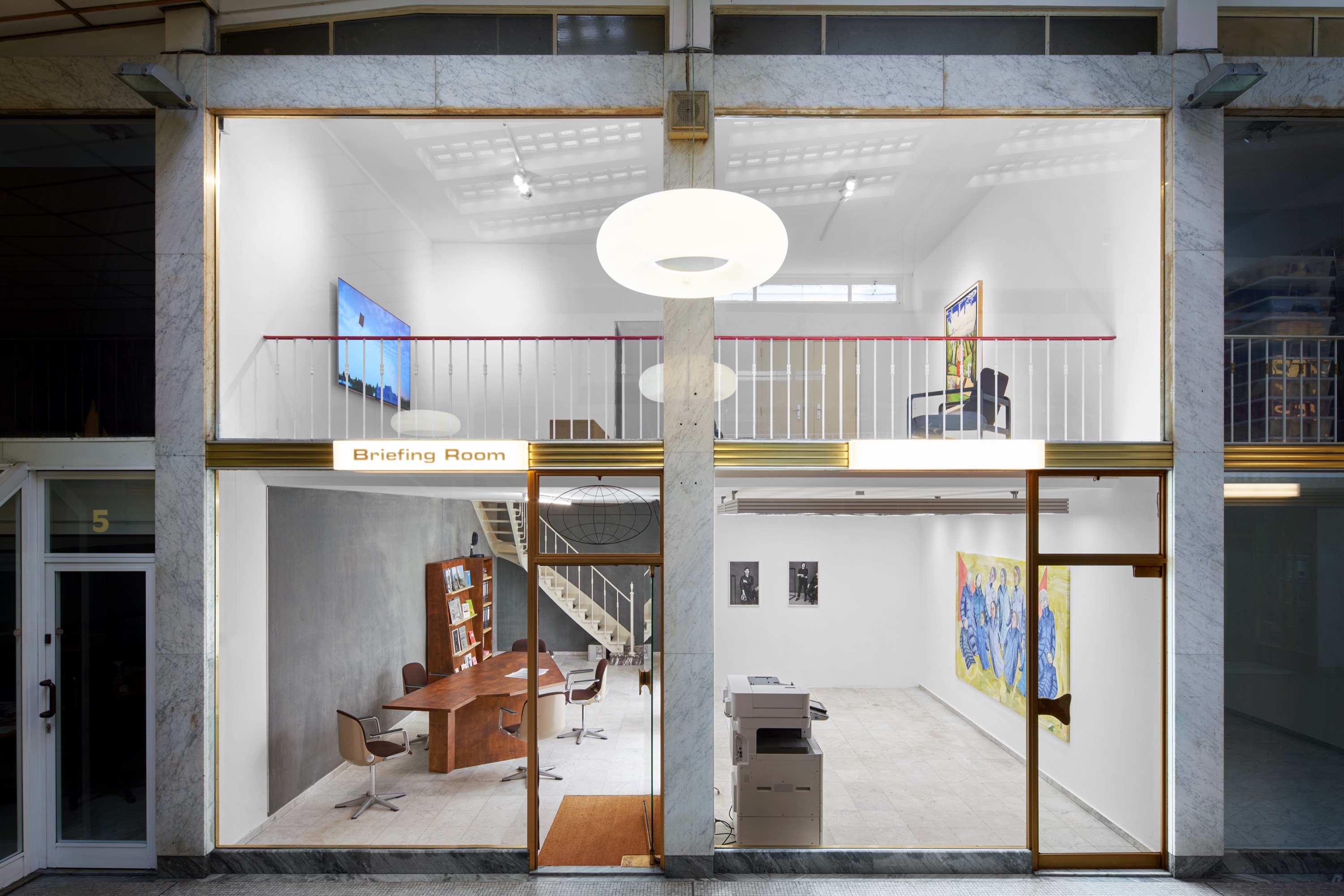 Briefing Room, Installation view ‘The Conservative Joy’, June 24th – August 28th 2023, photo Andrzej Steinbach, courtesey of Conradi of Gallery, Hamburg