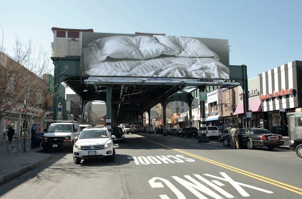 Untitled, 1991, billboard, dimensions vary with installation. 31st Street near Ditmars Boulevard, Queens, NY. 1 of 6 outdoor billboard locations on display throughout New York, with 1 indoor location, as part of the exhibition Print/Out. The Museum of Modern Art (MoMA), New York, NY. 19 Feb. – 14 May 2012. Cur. Christopher Cherix. Photographer: David Allison. – Felix Gonzalez-Torres. Courtesy of the Felix Gonzalez-Torres Foundation.