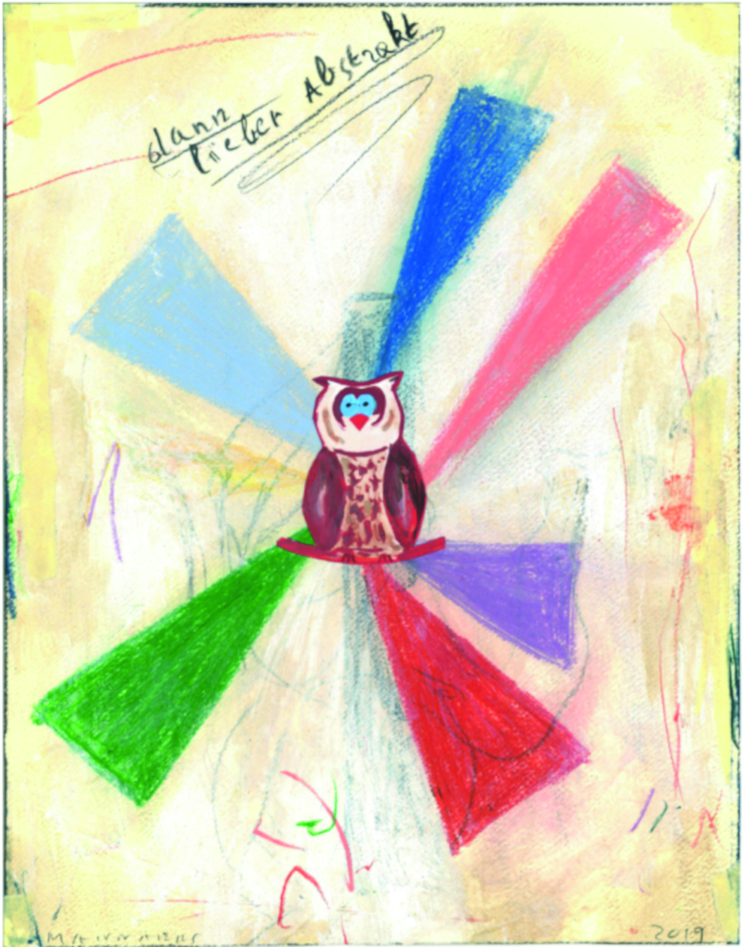 Untitled, Mixed Media (charcoal, pencil, marker, gouache, acrylic, oil,...), 27x35cm, 2019