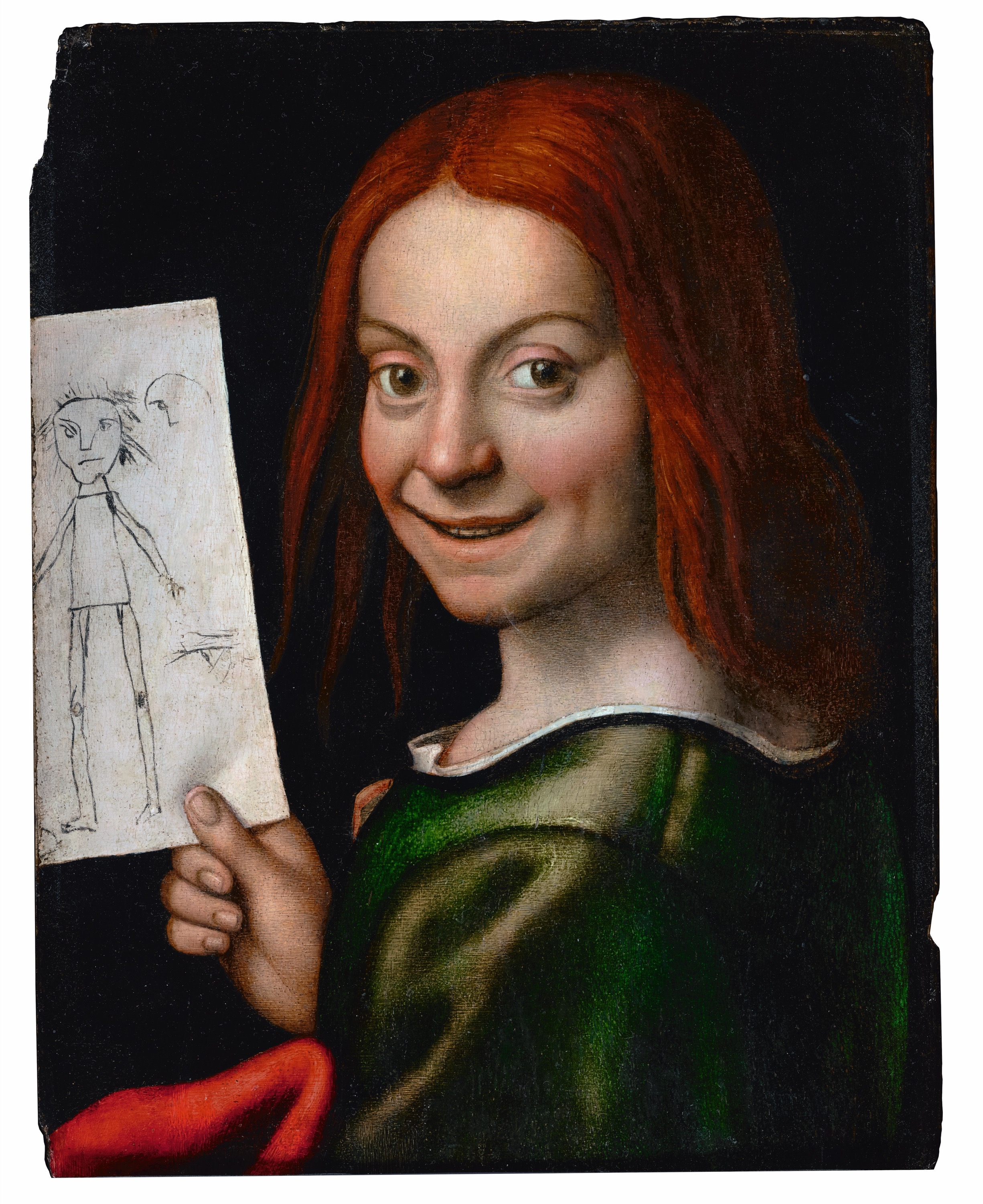 Giovanni Franceco Caroto, Fanciullo con disegno, 1515-1520, olieverf op doek, Vérone, Museo di Castelvecchio, © Archivio Fotografico dei Musei Civici, Verona (Gardaphoto, Salò)