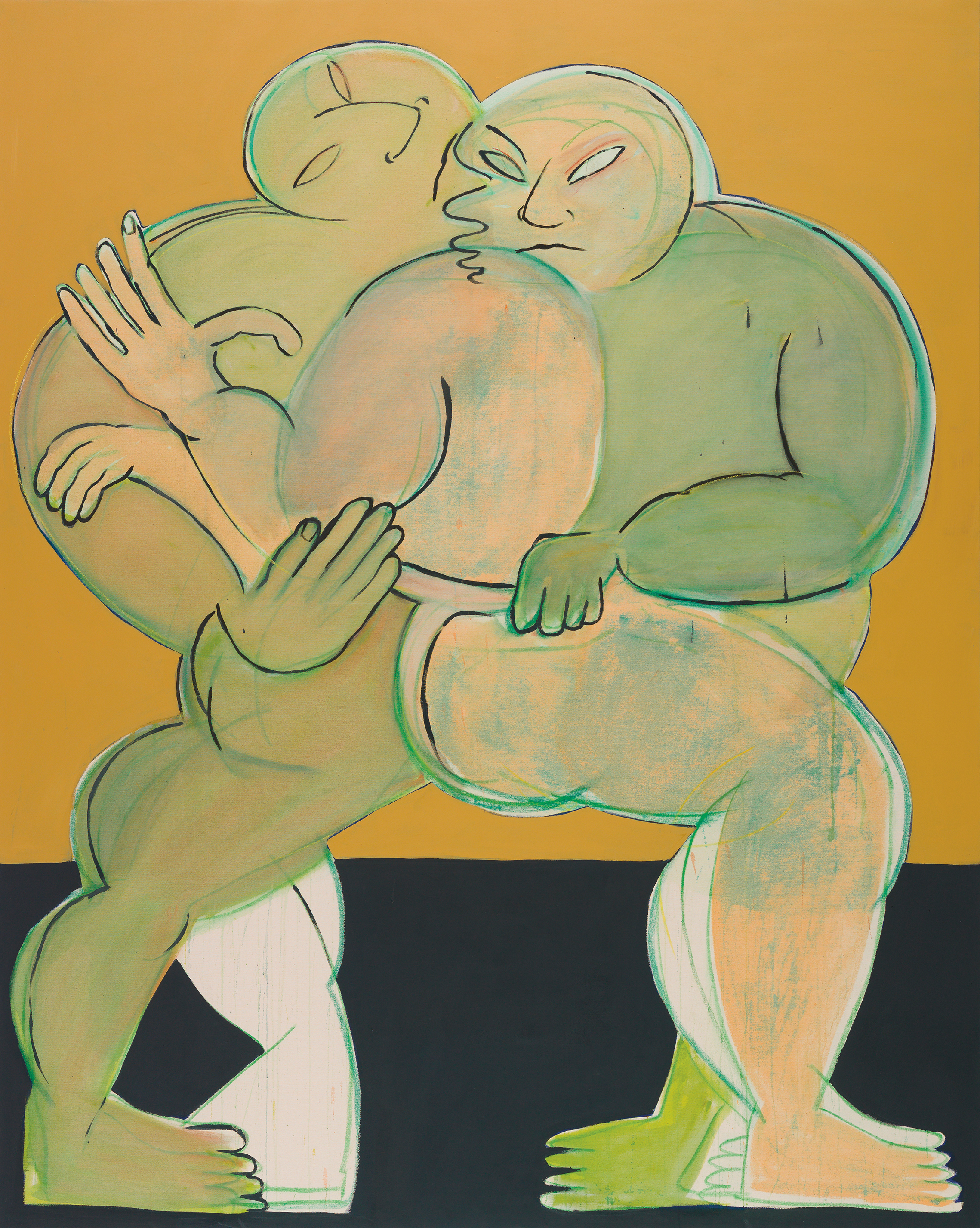 Anastastia Bay, Sumo , Acrylic on canvas, 200x160, Courtesy The Whitehouse Gallery