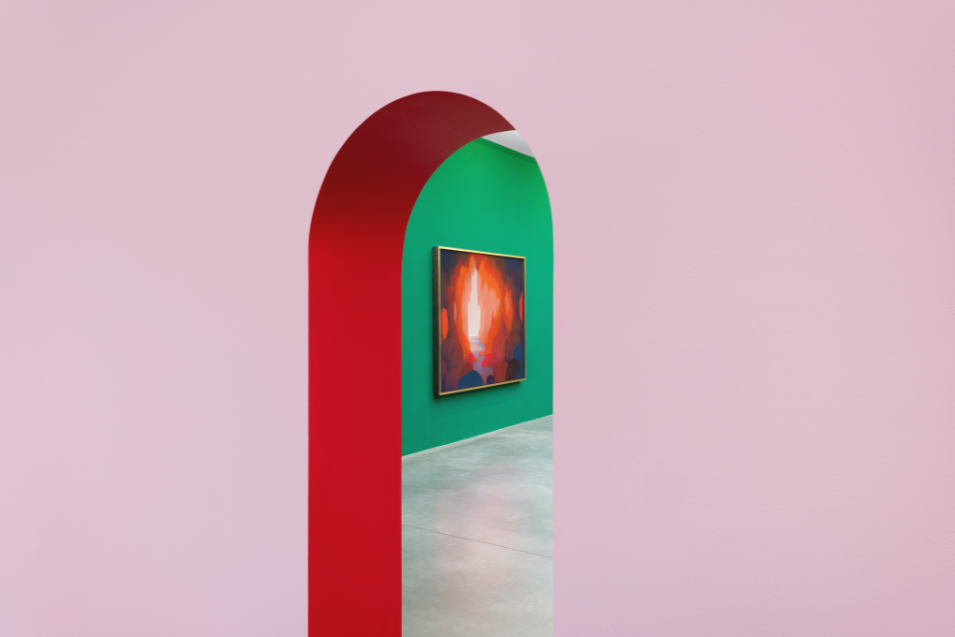 Nicolas Party, Grotto, 2019, installatiezicht, foto HV Studio, courtesy the artist and Xavier Hufkens, Brussels