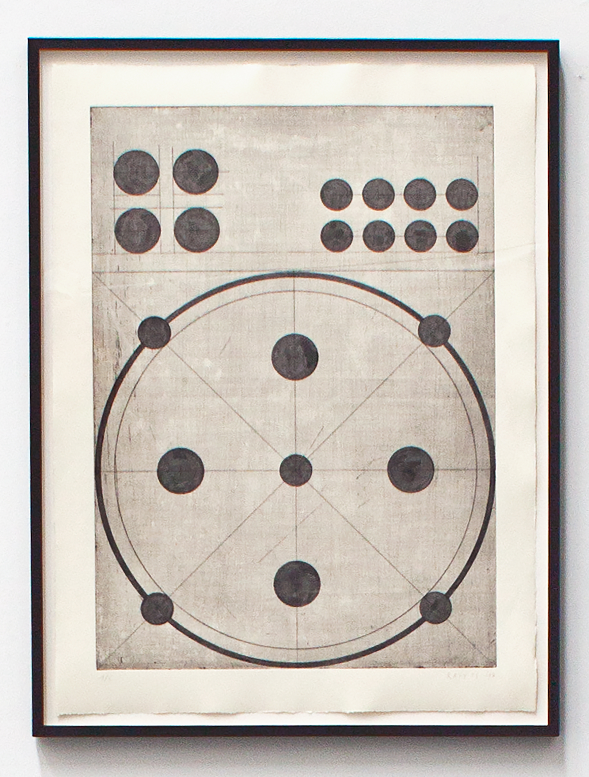 Dieter Ravyts, Leaflet, 2018, Line etch on linnen paper, wooden frame. Courtesy Tatjana Pieters Gallery. Photo: We Document Art