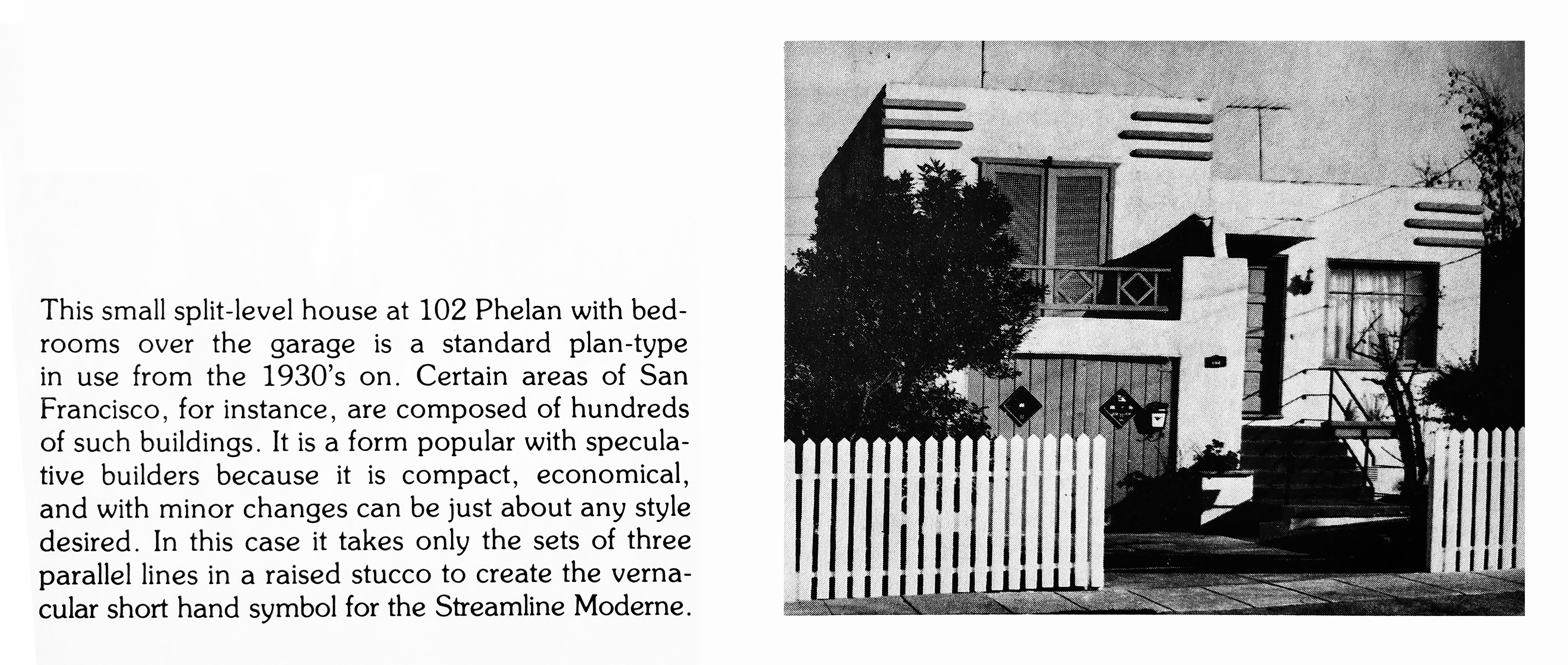Een voorbeeld van Moderne-stijl architectuur uit Vallejo’s Architectural Heritage , Historic Environment Consultants for The Vallejo City Council, 1966, p. 16 – Alle rechten voorbehouden