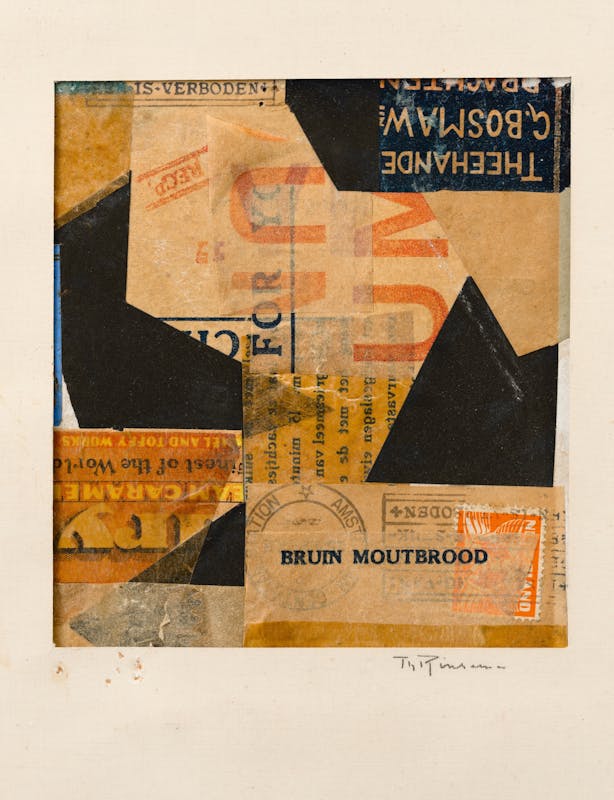 Thijs Rinsema, Zonder title , ca. 1924, collage op paneel, 12,5 x 11,5 cm, particuliere collectie. – Foto Peter Cox
