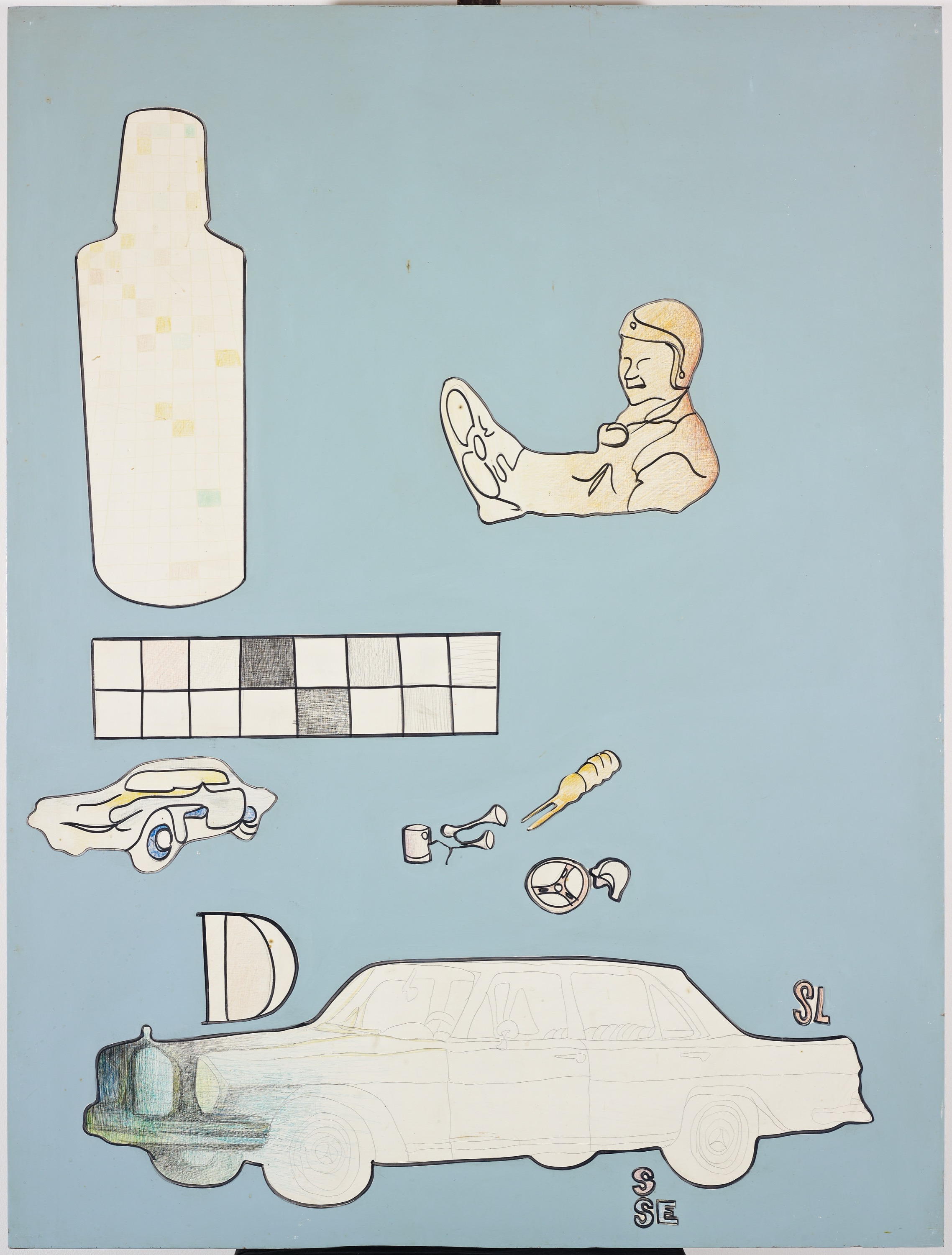 Jef Geys, Kleurboek voor volwassenen , 1966-67, Jef Geys Estate, langdurig bruikleen Mu.ZEE Oostende – Vlaamse Gemeenschap, © Jef Geys Estate – Sabam 2023, foto Steven Decroos