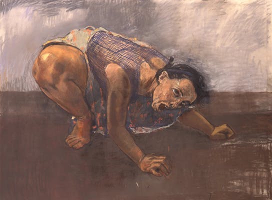 Paula Rego, Dog Woman , 1994, pastel op doek, 120x160cm, courtesy Victoria Miro gallery