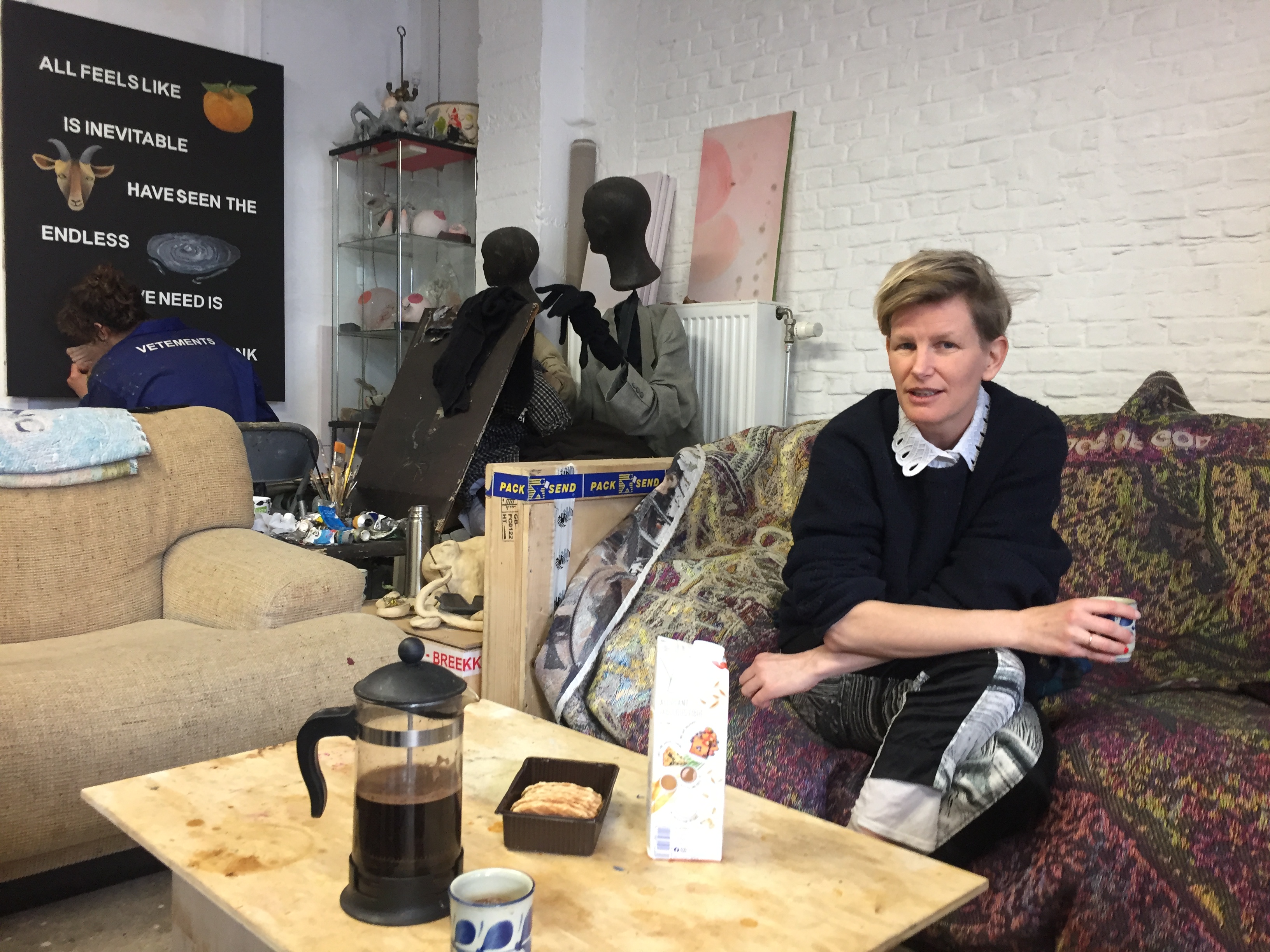 Laure Prouvost, studioview, foto Hans Theys