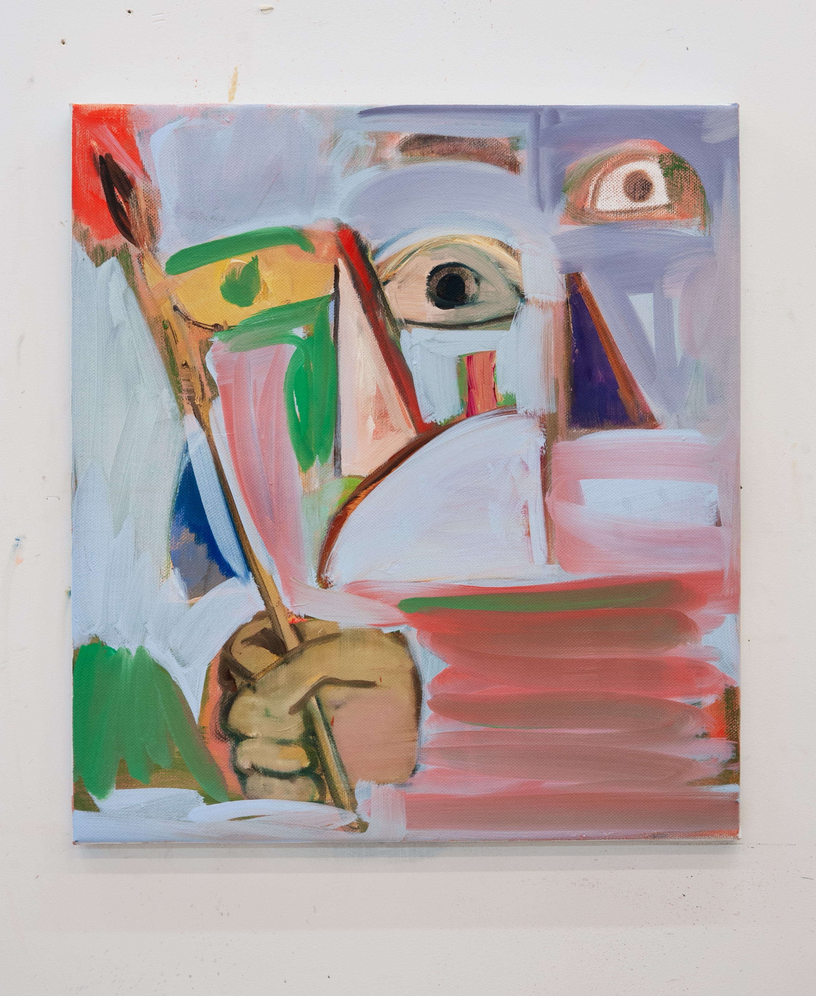 Tatjana Gerhard, Ich , olieverf op doek, 65 x 58 cm, 2024, courtesy studio Tatjana Gerhard, foto de kunstenaar