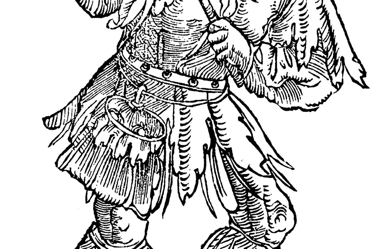 Outis Niemand , in Hans Weiditz und Ulrich von Hutten, Outis Nemo , Augsburg 1518, – courtesy Erick Beltràn / Documenta 15