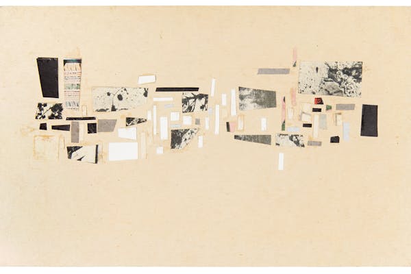 Sélim Sasson, Zonder titel, ca. 1960, collage, 32,2 x 24,5 cm, Verbeke Foundation © Tineke Schuurmans
