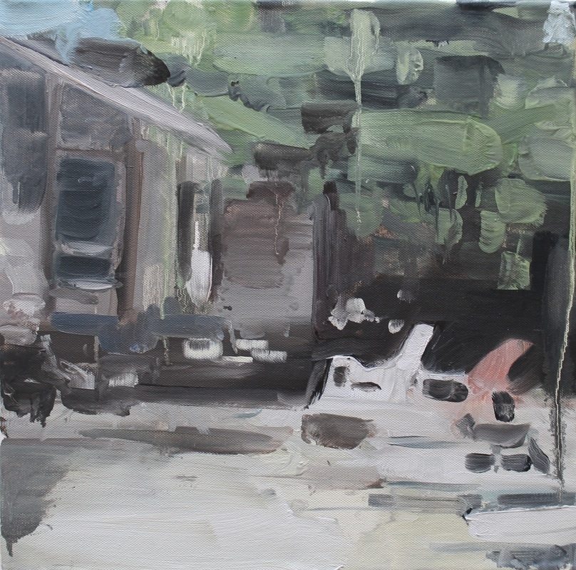 Nico Vaerewijck, ‘Pool House’, 2013, 40 x 40 cm, olieverf of canvas, (Elvis series)