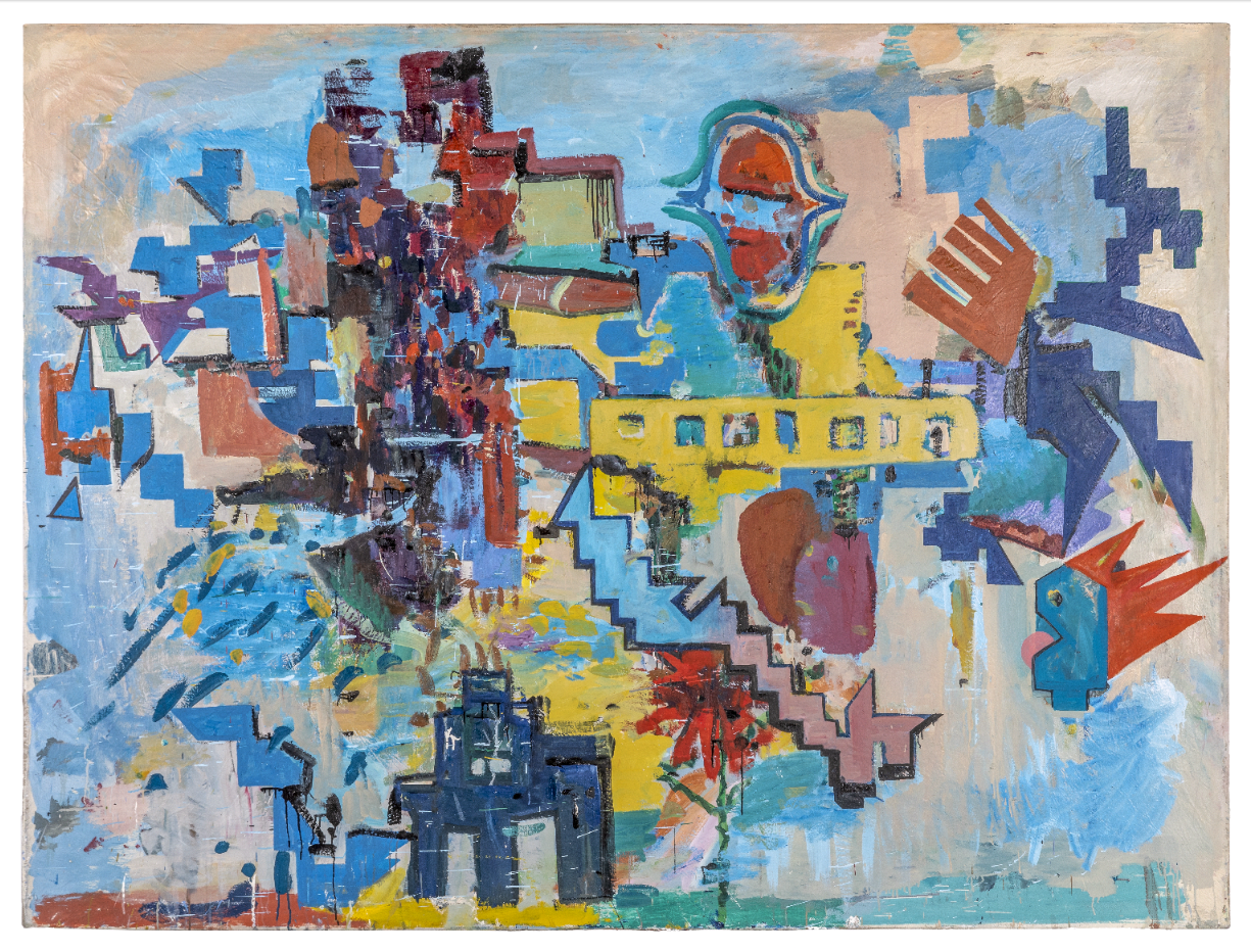 Carole Vanderlinden, ‘Village’, 2019. Olie op doek. – Foto Vincent Everarts