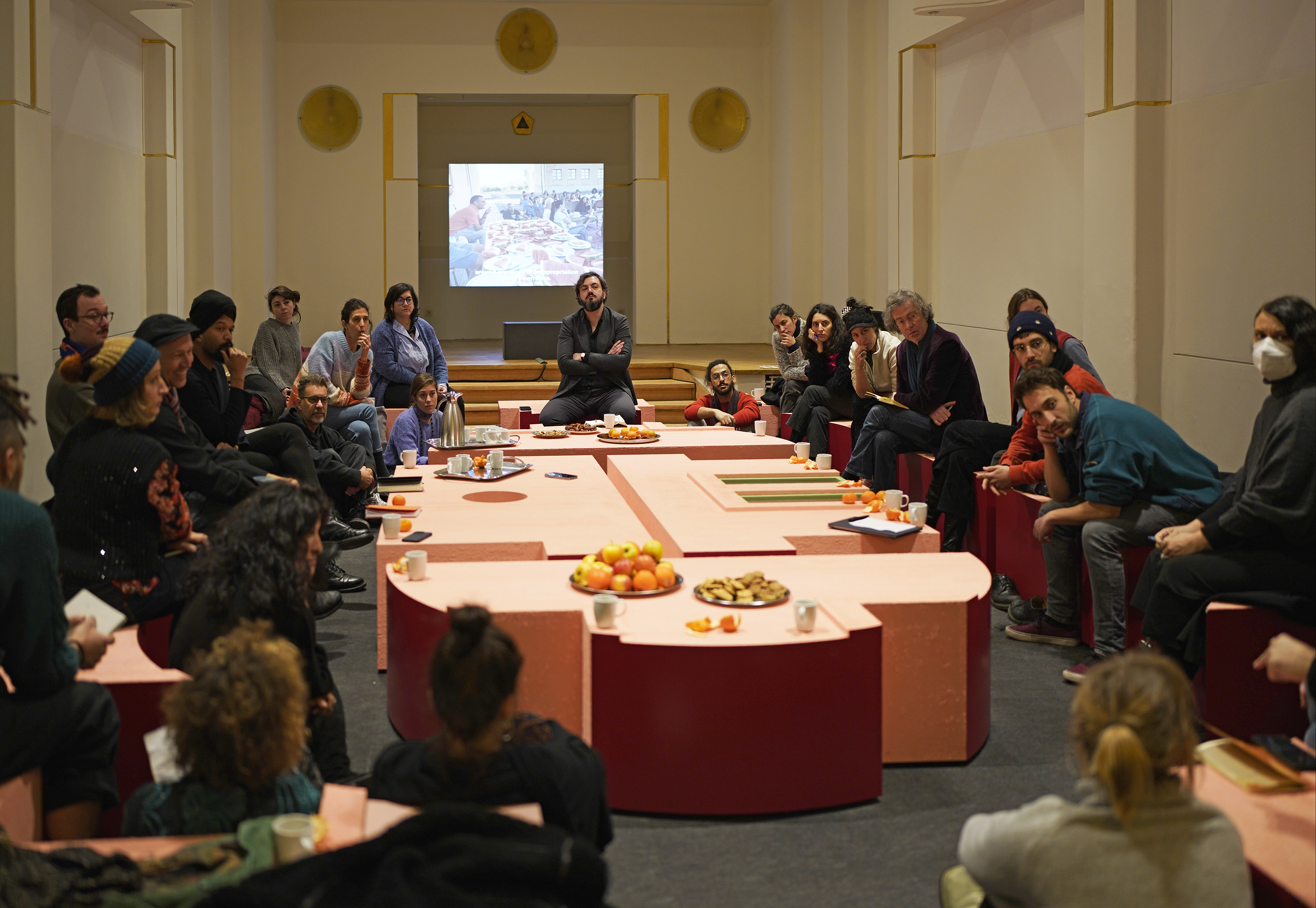 DAAR - Sandi Hilal and Alessandro Petti, Decolonial Assemblies tijdens Entity of Decolonization , 2023, La Loge, Brussel