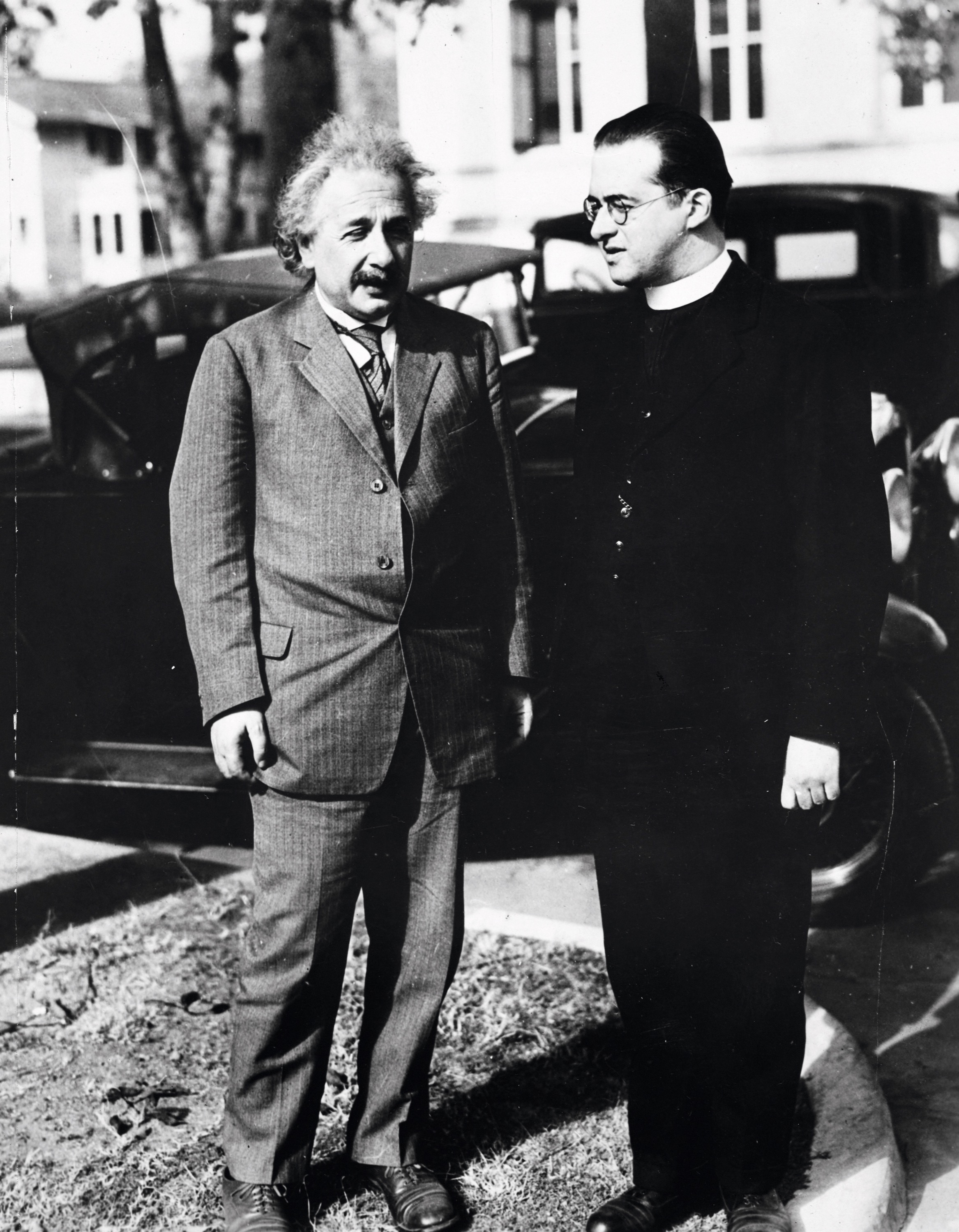 Albert Einstein en Georges Lemaître, 1933, Collection University Archives KU Leuven. – © The New York Times
