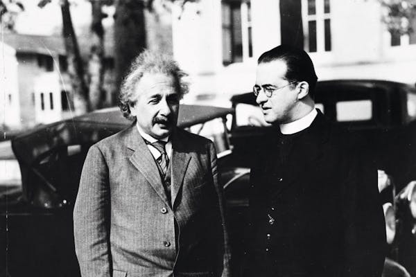 Albert Einstein en Georges Lemaître, 1933, Collection University Archives KU Leuven. – © The New York Times