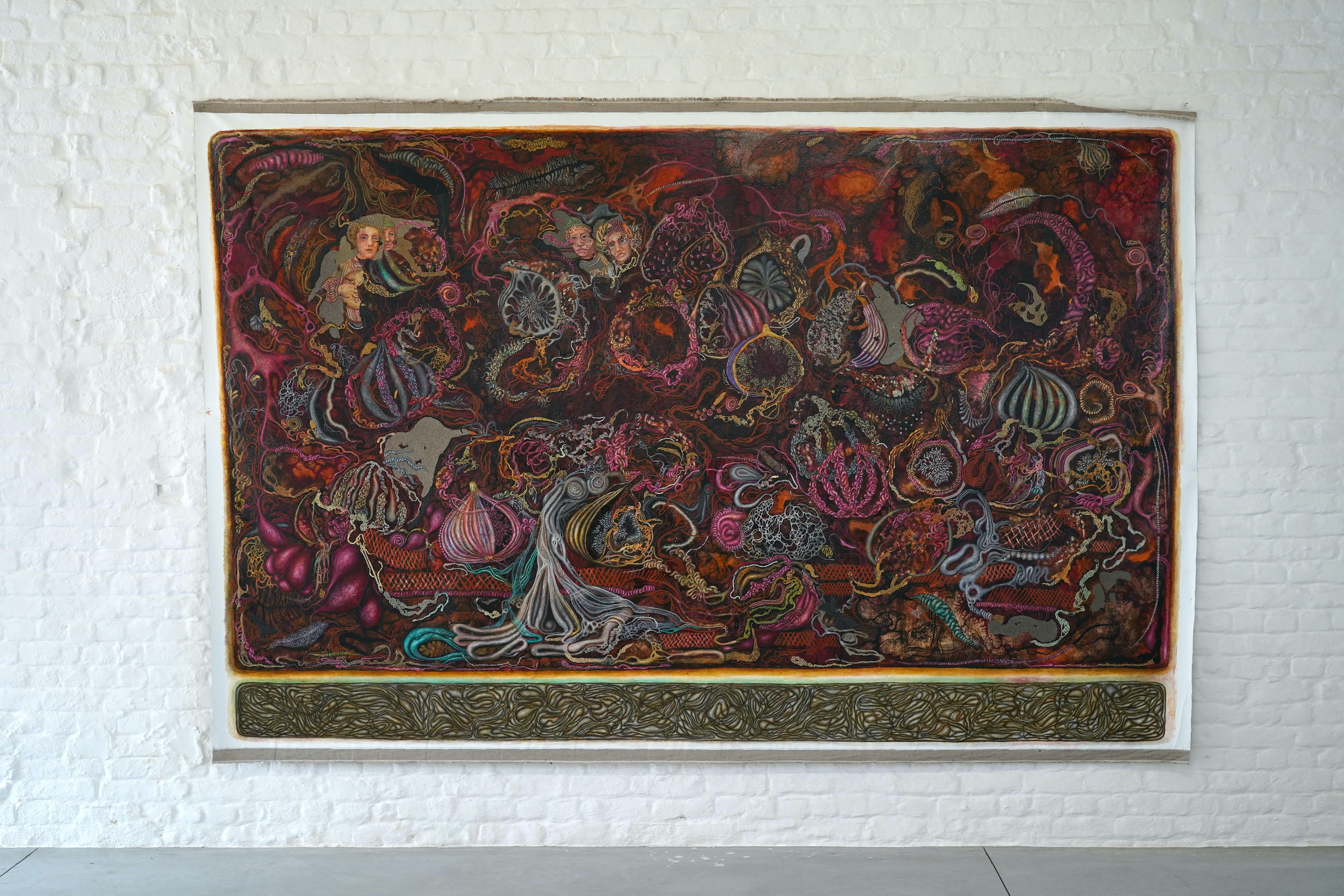 Radu Oreian, Sunset at Herculaneum , 2021, olieverf en mediums op canvas, 220 x 330 cm, courtesy Bubble'n'Squeak