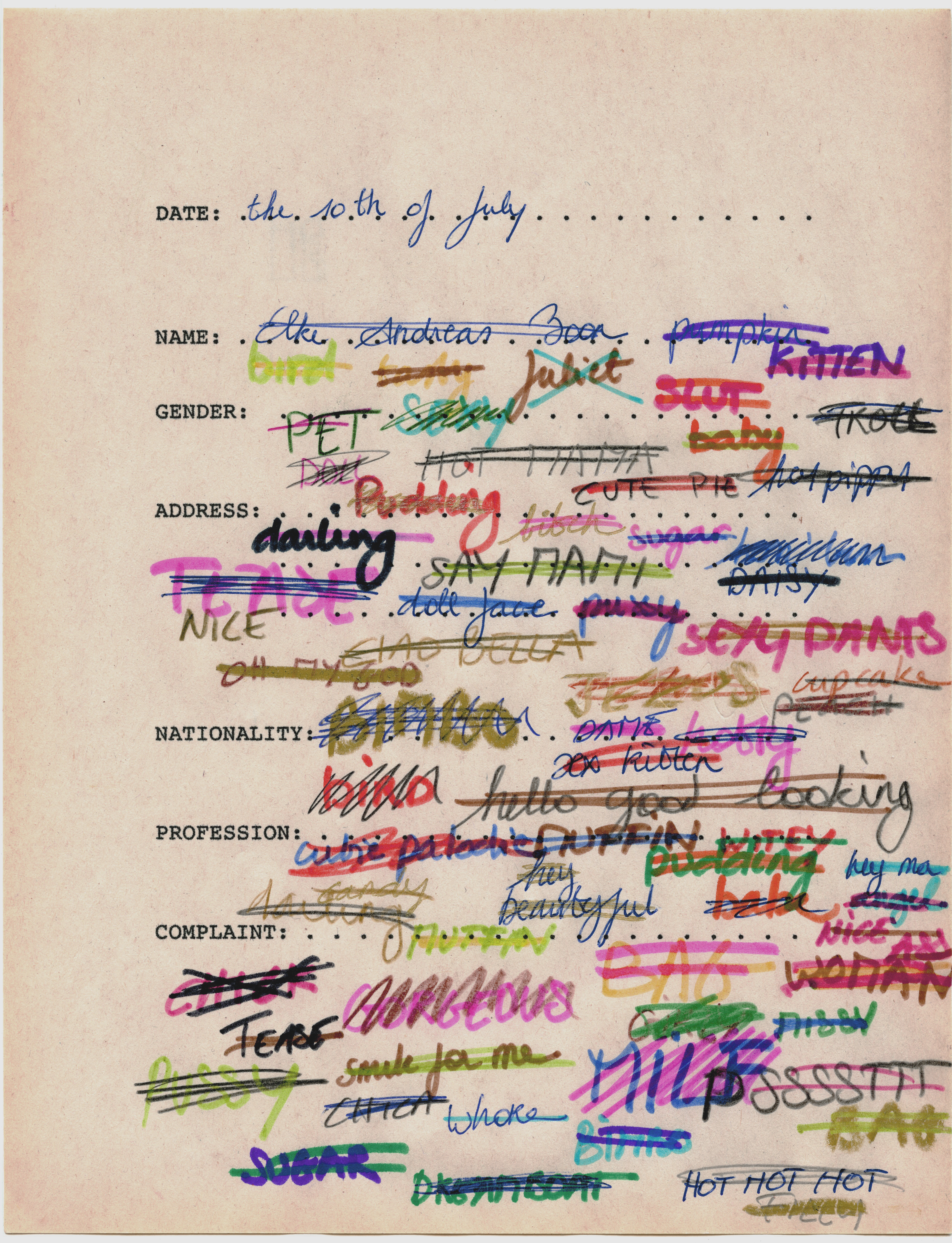 Elke Andreas Boon, My Name #4, 2019, courtesy the artist & Hopstreet Gallery Brussels - copyright We Document Art