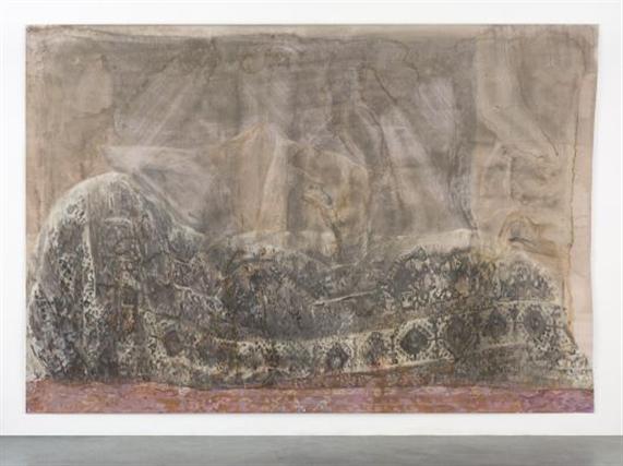 Elly Strik, ‘Freud’s Sofa’, 2007-2012, lacquer and oil on paper, 230 x 336 cm, foto Peter Cox