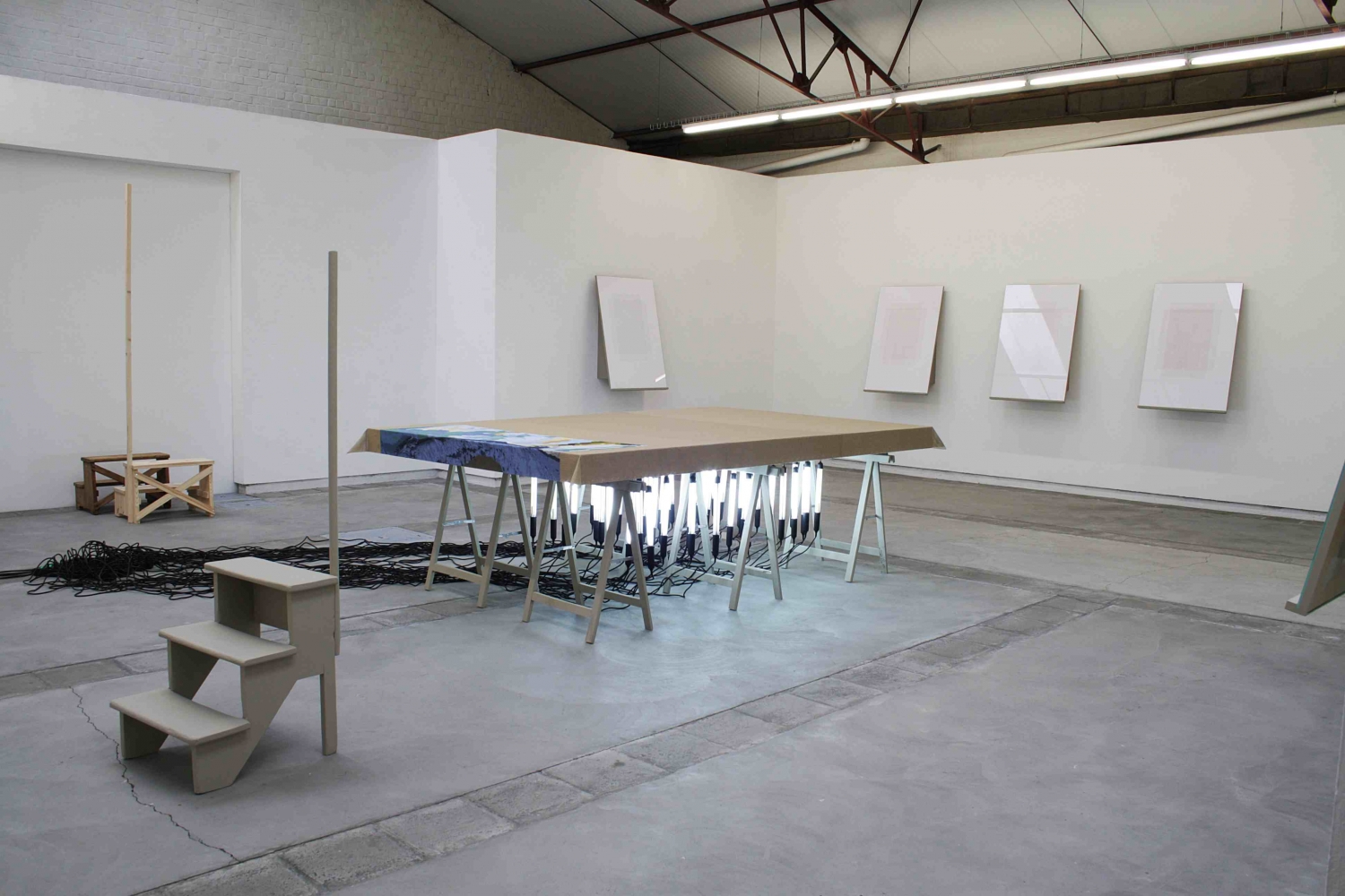 Goele De Bruyn, installatiezicht ‘Back Juice’ in Loods 12, 2015, foto Goele De Bruyn