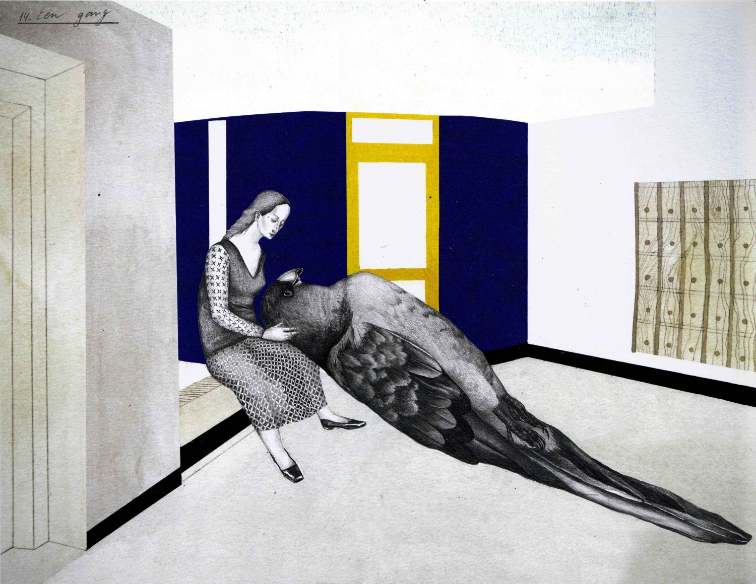 Aleksandra Chausova, ‘The Throbbing Wall/Een gang’, 2016, digital print and pencil on paper