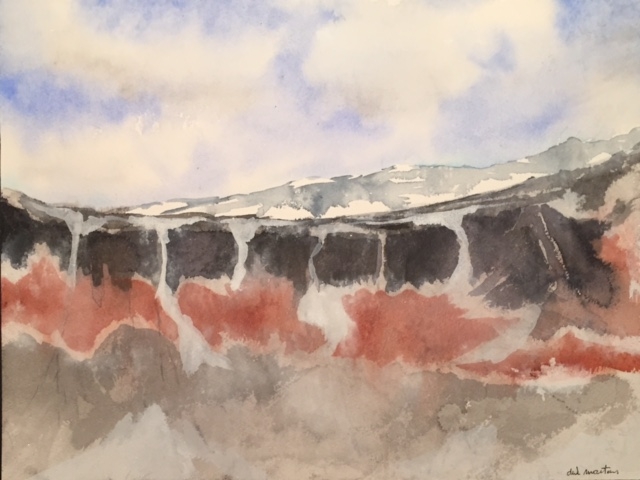 Dirk Martens, 'De richel', 'IJslandsuite', aquarel op papier, 30 x 40 cm.