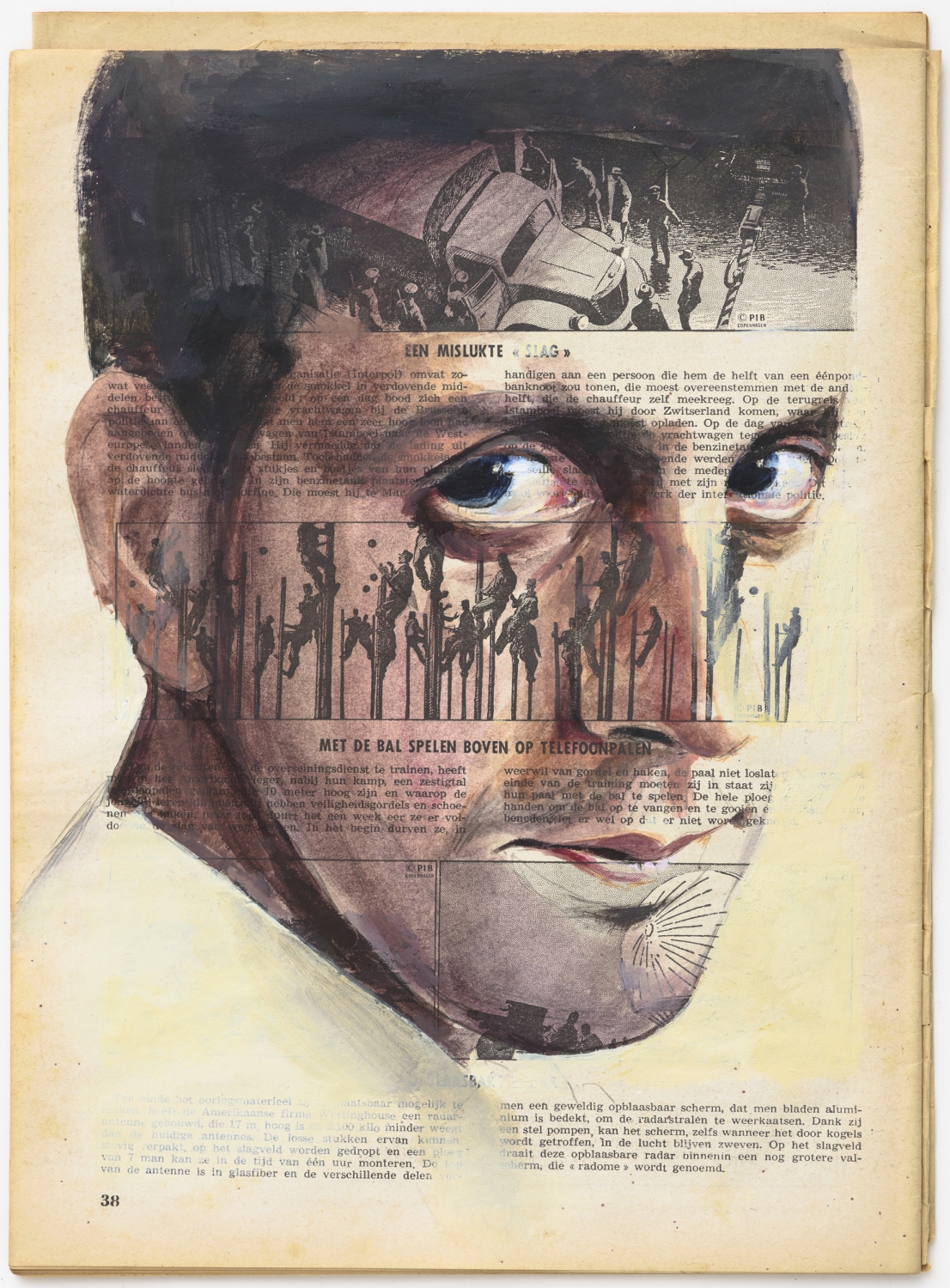 Jan De Maesschalck, ‘Domesticated #2’, acrylic on newspaper, 30,0 x 22,2 cm, 2015. Photographer: Peter Cox, courtesy Zeno X Gallery, Antwerp