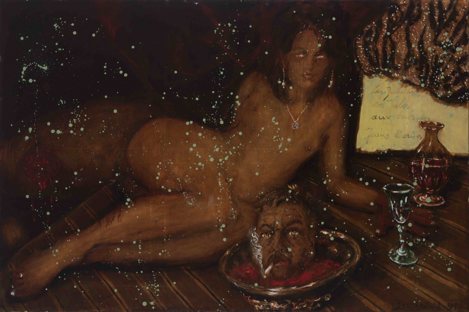 Jan Van Imschoot, ‘L’adoration de François pour Judith, 2014, oil on canvas, 130 x 195 cm., courtesy of the artist and the gallery Daniel Templon, Paris and Brussels