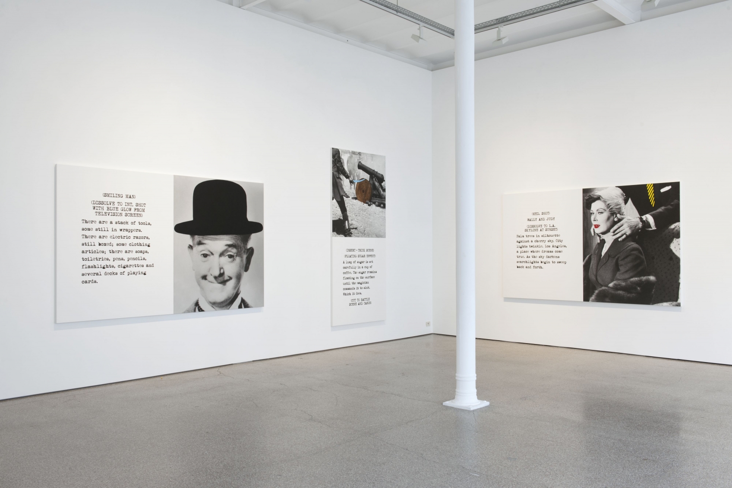 John Baldessari, tentoonstellingszicht ‘Scene ( ) / Take ( )’, courtesy Greta Meert Gallery