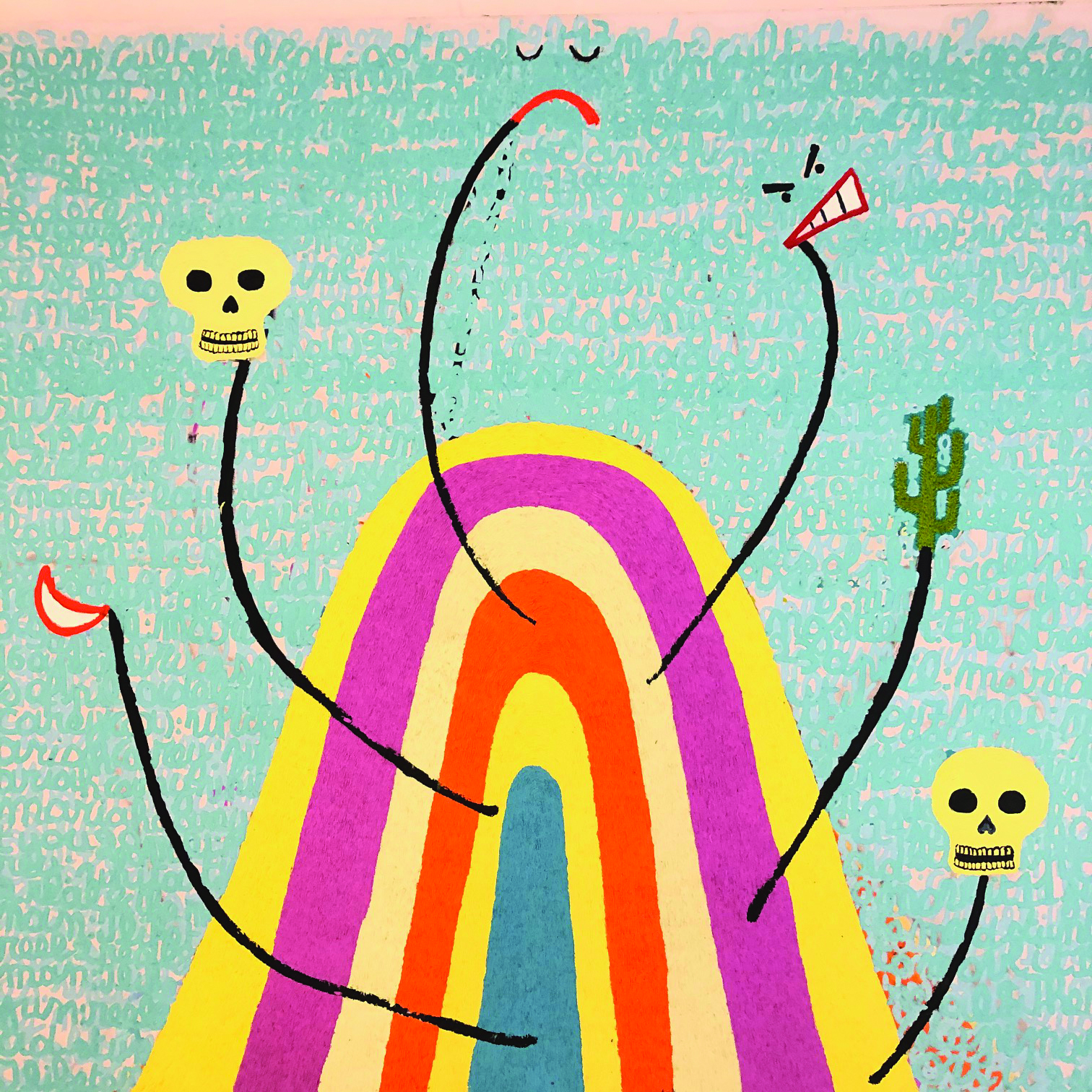 Karel Thienpont, Sad Ending, 2019, acrylverf op doek, 200 x 200 cm.