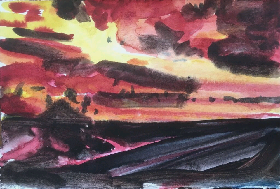 Koen Broucke, ‘Othée 1’, watercolour, 2019