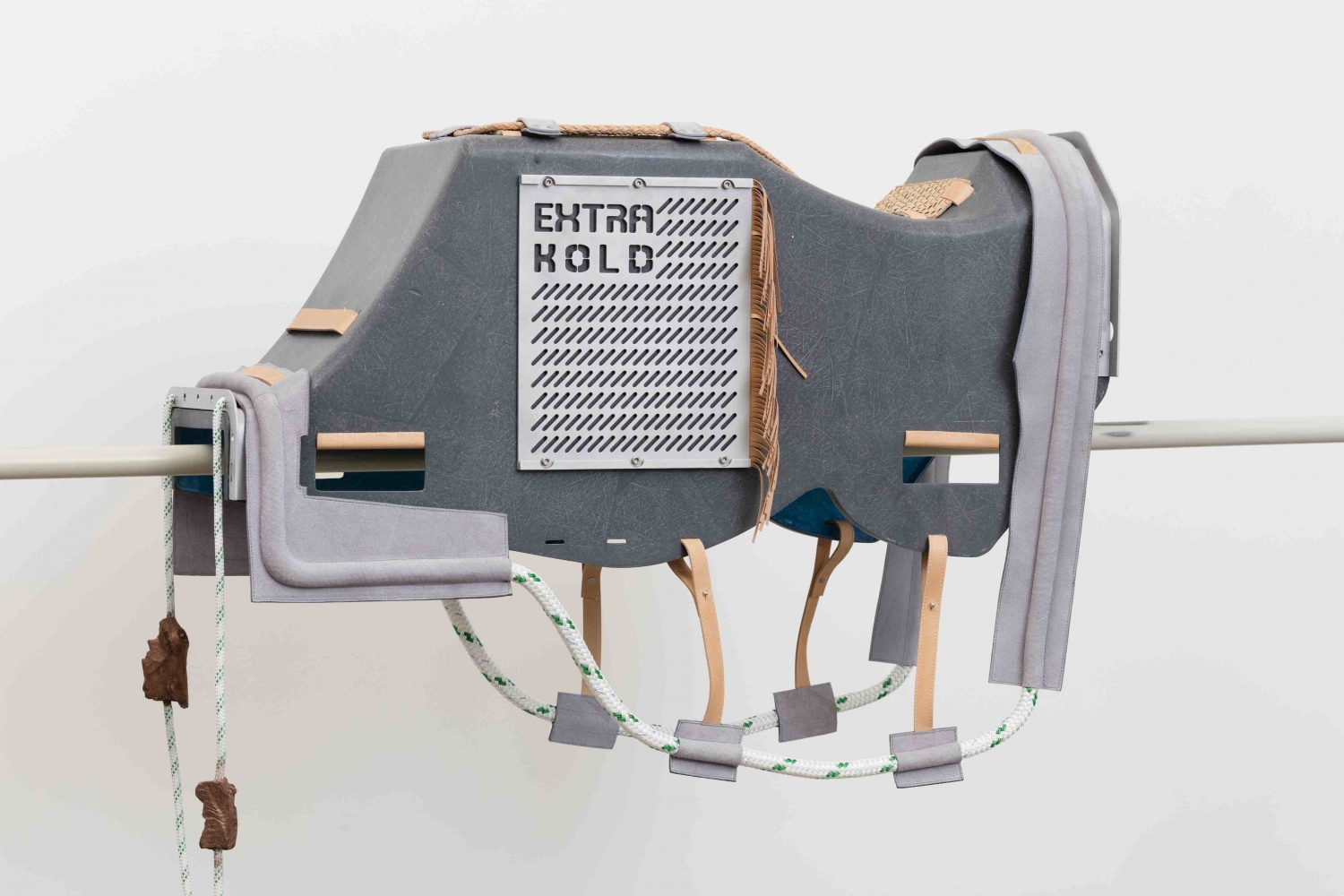 Magali Reus, ‘Propeller E.K.’ (2016) (detail), fibreglass and cast polyester resin, pigments, copper powder, lead shot, powder coated steel tubing and laser cut steel, sand blasted laser cut aluminum, blackened socket bolts, washers and nuts, burnt e