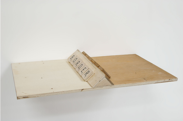 Rudi Bogaerts, 'The Border', 2016, mixed media, 29,5 x 18,5 x 2,7, courtesy Rudi Bogaerts