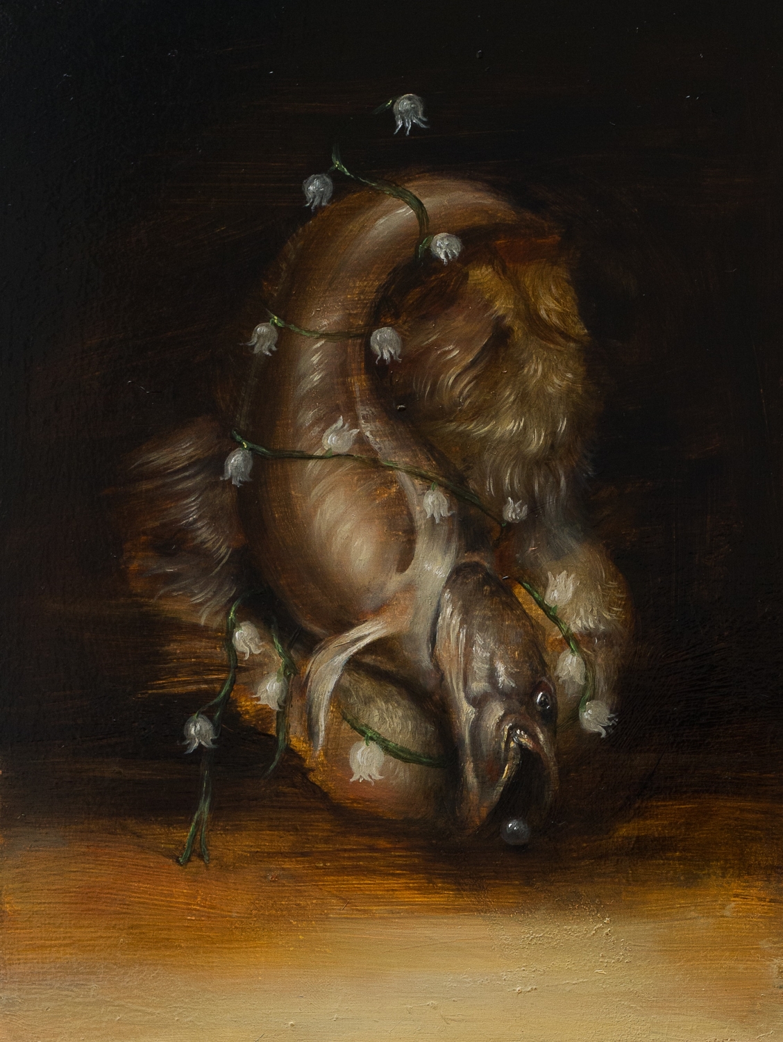 Quinten Ingelaere, 'Pearl II', 2015, olieverf op paneel, 23 x 30 cm. Courtesy Dauwens & Beernaert, Brussel