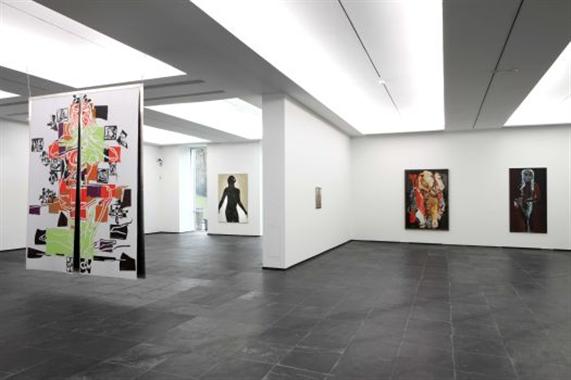 ‘RE: painted’ zaalzicht met werk van Anne-Mie Van Kerckhoven, Jan Van Imschoot en Marlène Dumas, foto Dirk Pauwels