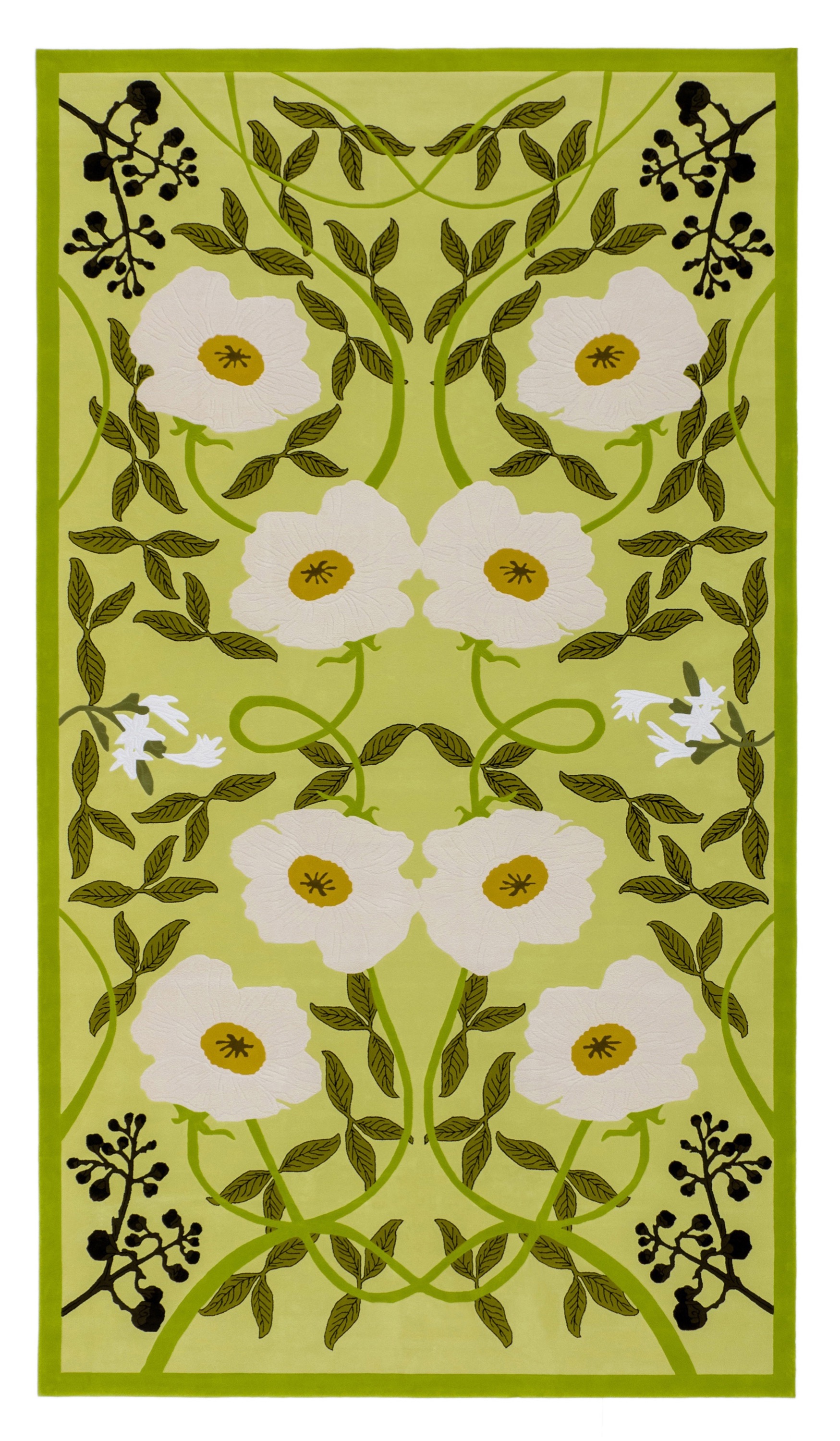 Kapwani Kiwanga, Rootwork , 2023, wool, linen, Tencel, 360 x 640 cm, courtesy Bozar - Centre for Fine Arts Brussels and the artist, © SABAM 2023, photo Bozar/Charles Schuermans