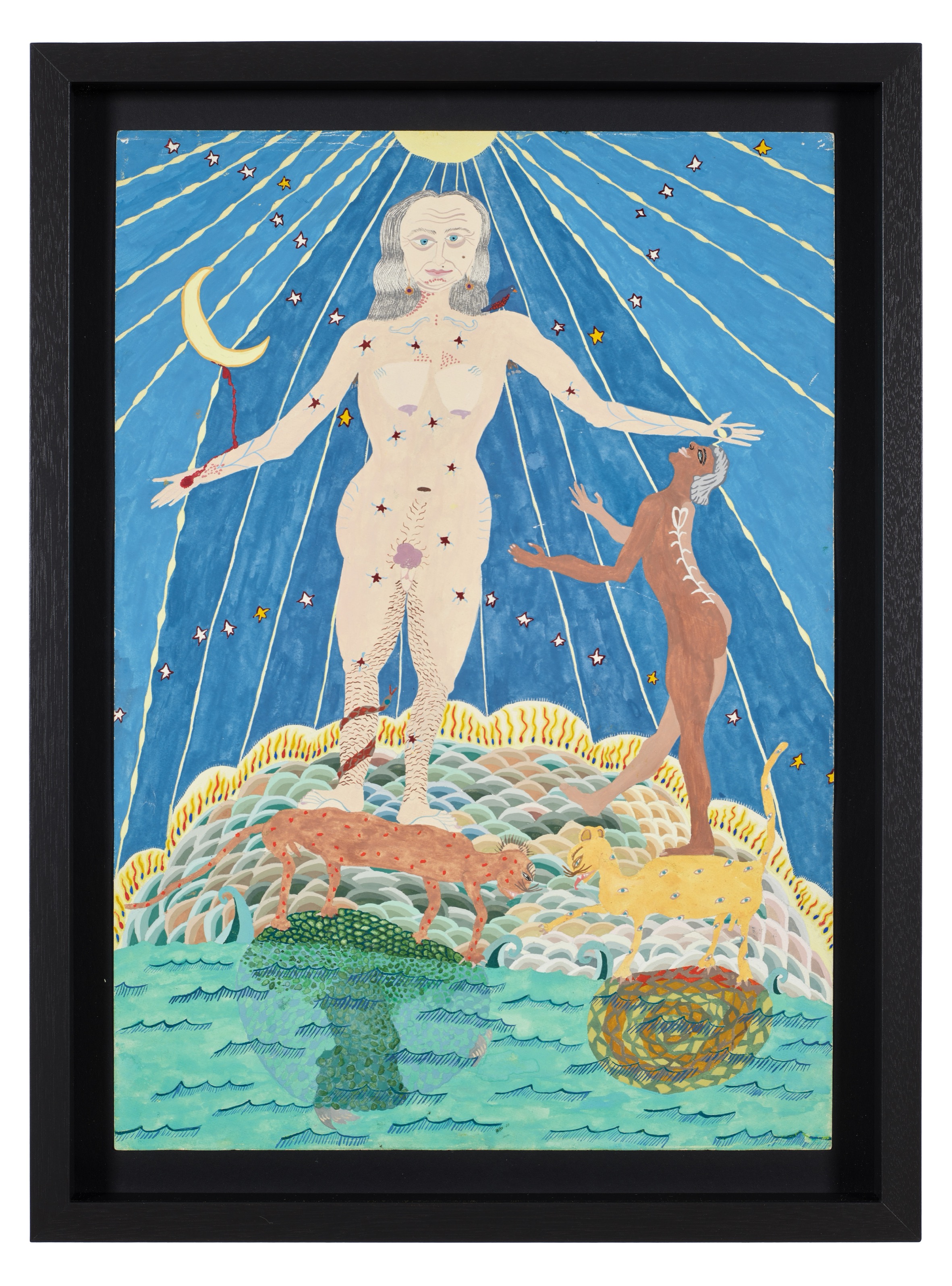 Ann Leda Shapiro , Wise Old Woman , 1972, aquarel op papier, 51 x 36 cm, courtesy de kunstenaar en Axel Vervoordt, foto Jan Liégeois