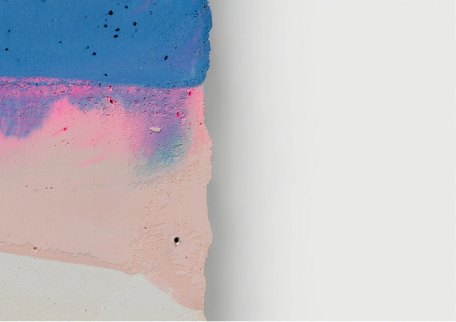 Stijn Ank, 'Fresco', work 14.2016 (detail), pigmented plaster in canvas, 60 x 40 x 3 cm., © foto Gunter Lepkowski