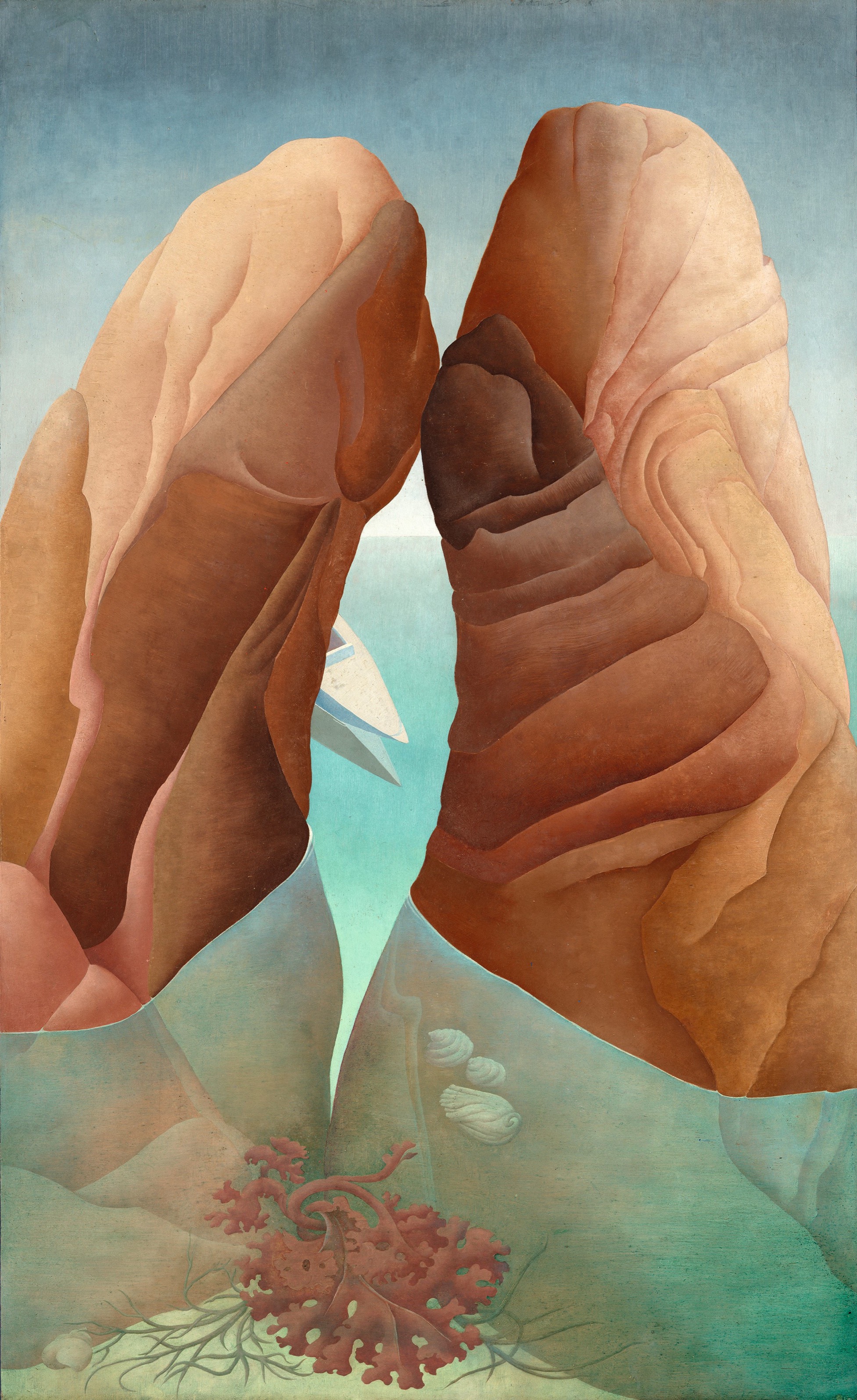 Ithell Colquhoun, Scylla , olieverf op paneel, 91,4 x 61 cm, 1938, courtesy Tate, © Tate, © Noise Abatement Society, Samaritans et Spire Healthcare