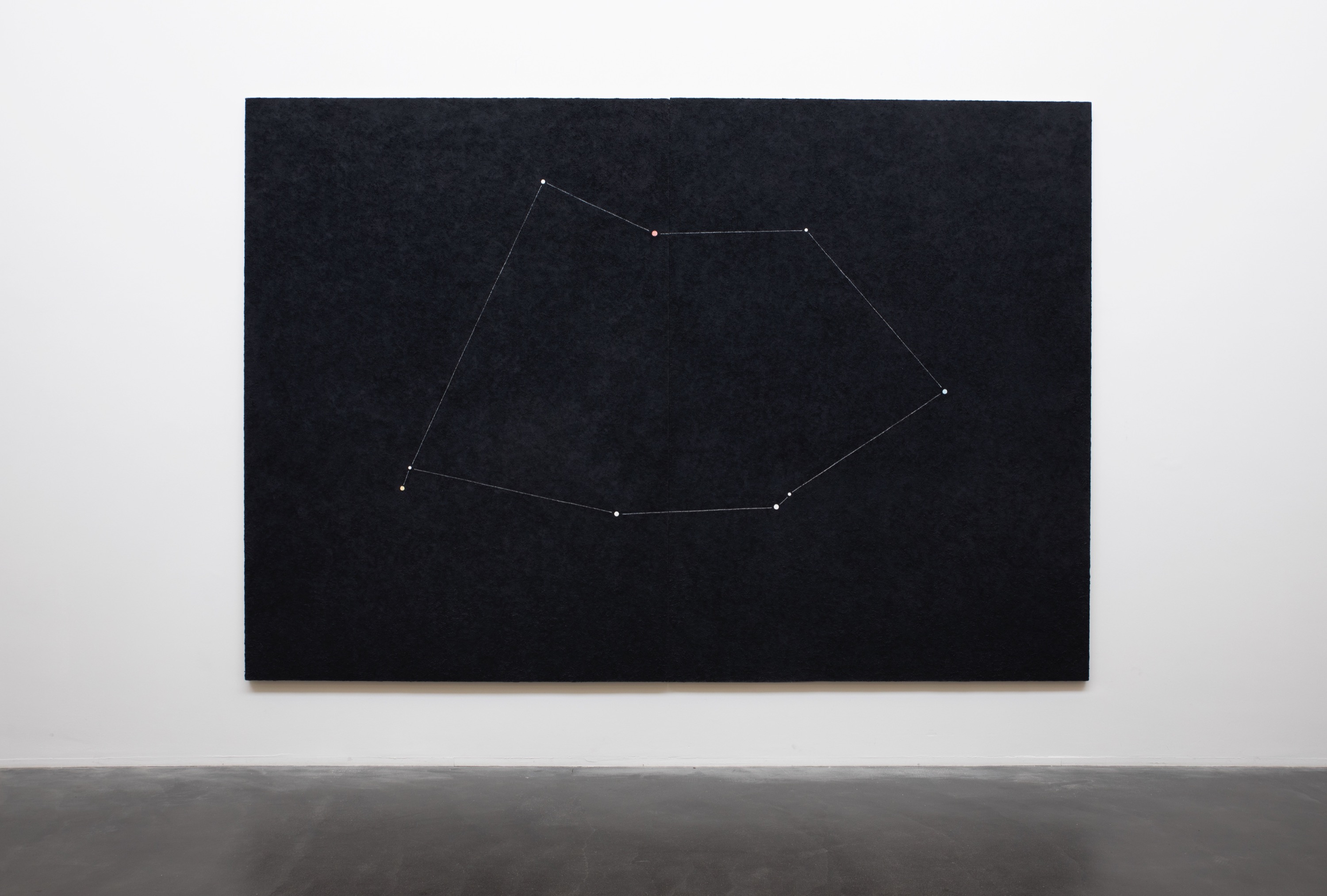 John Murphy, …(Vela) , 2002-2003, olieverf op doek, courtesy Galerie Nadja Vilenne, Liège