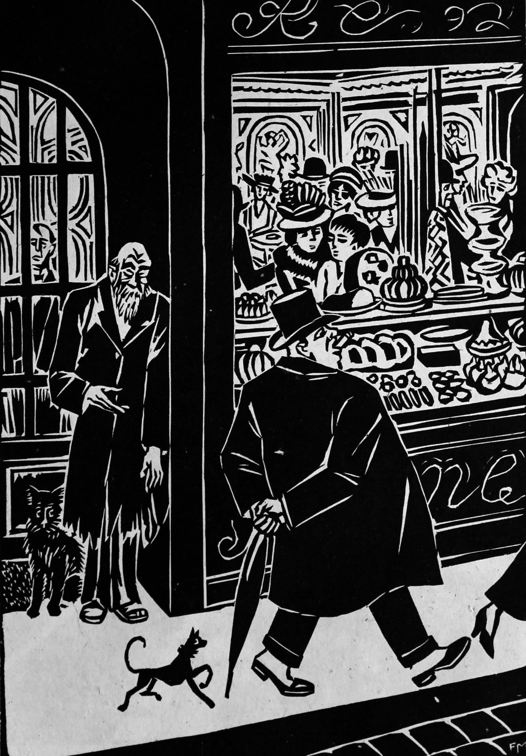 Frans Masereel, houtsnede uit ‘La ville’, 1925, © SABAM Belgium 2017 & Frans Masereel Stiftung Saarbrücken