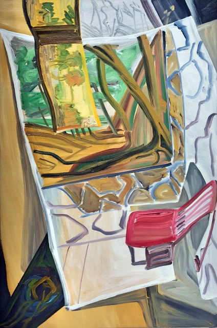 Elise Berkvens, ‘It’s so easy to let go, being free during the show’, 2016, olie op doek, 150 x 100 cm.