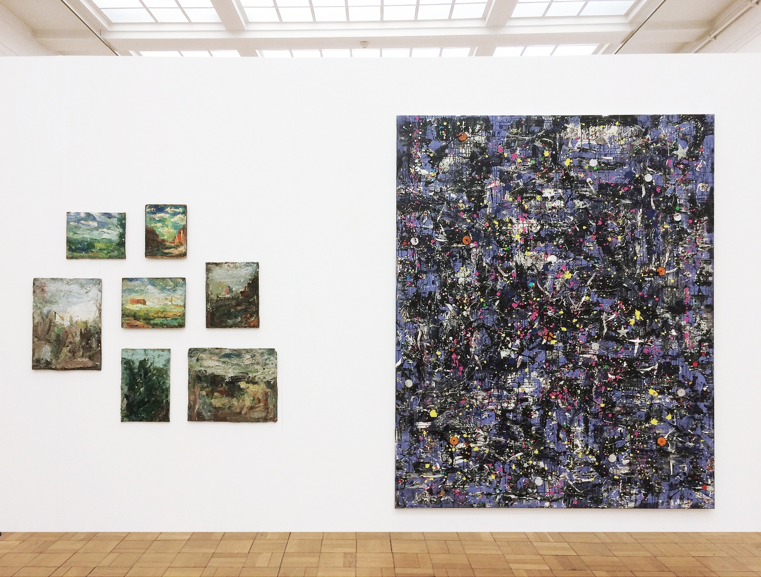 Eugène Leroy en Xavier Noiret-Thomé, ‘Eugène Leroy en miroir’, zaalzicht MUba Eugène Leroy Tourcoing, foto: XNT