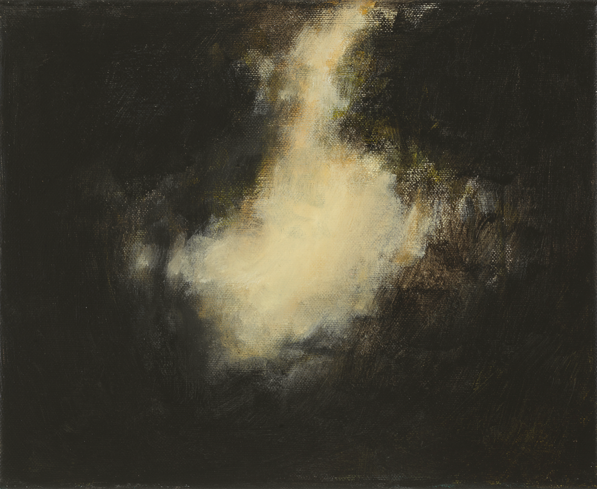 Yves Beaumont, Het laatste licht, 2016, acryl op doek, 24 x 30 cm., courtesy van de kunstenaar