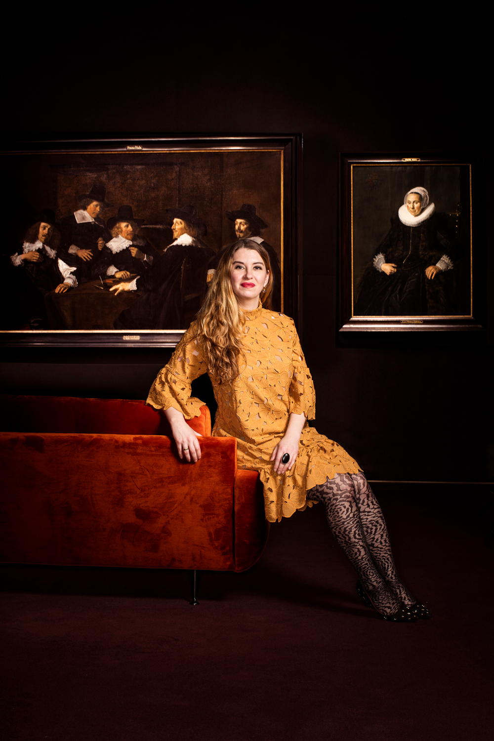 Ann Demeester in het Frans Hals Museum in Haarlem, foto Jacqueline Haas