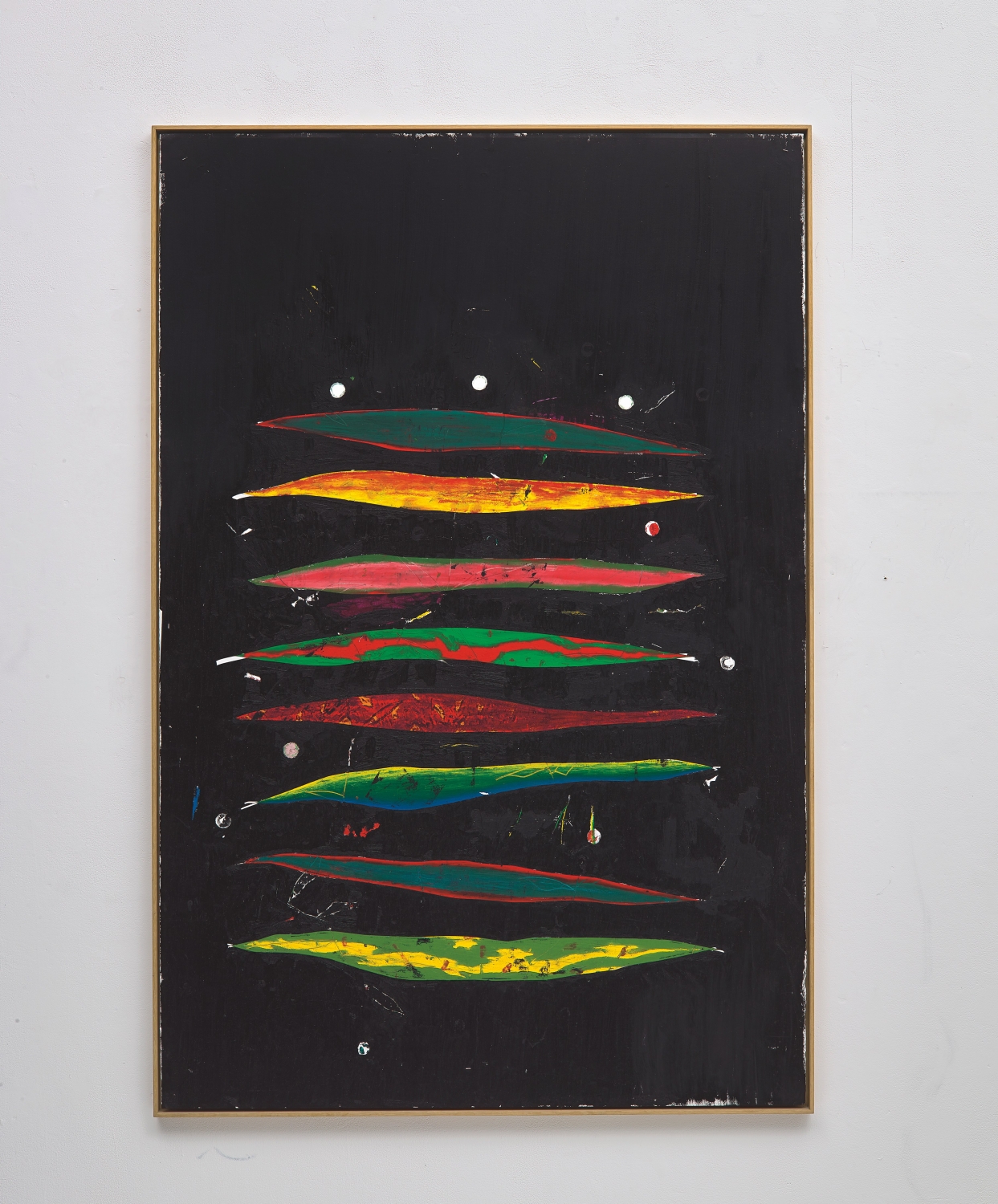 Harold Ancart, Untitled, 2013, oilstick on paper mounted on panel, in artist’s frame, 200 x 134 cm.