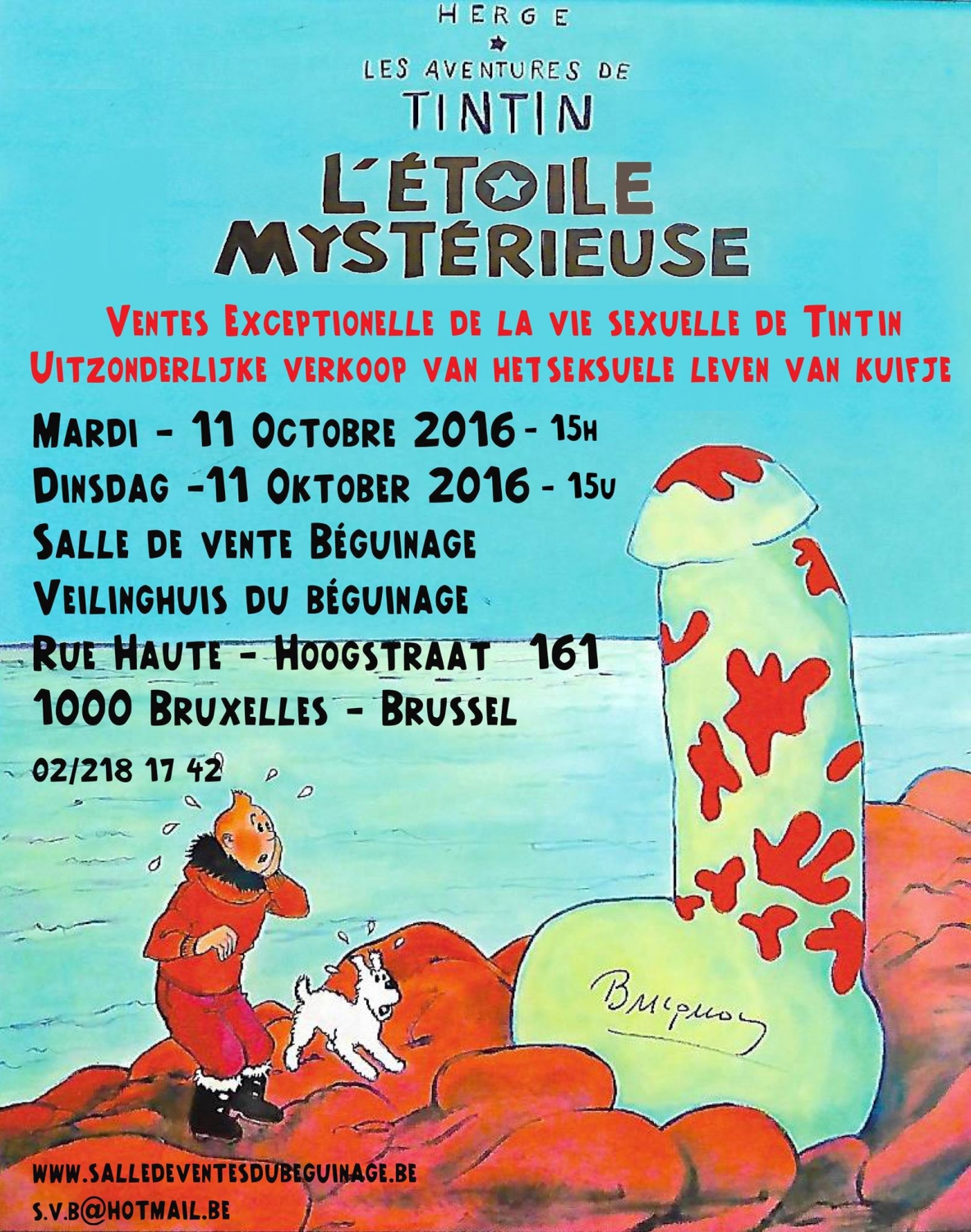 Affiche Jan Bucquoy veiling schilderijen